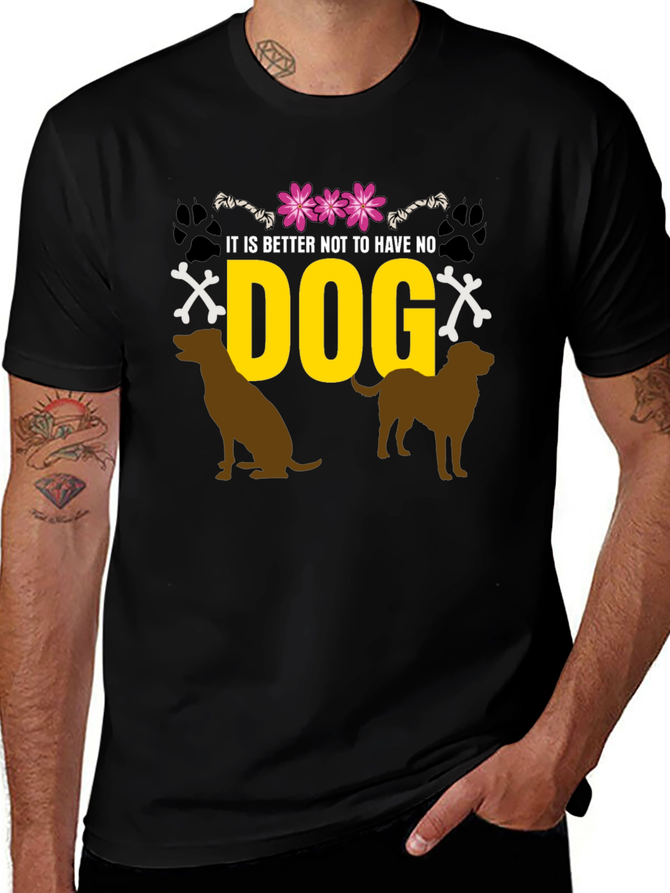 Variant 25 of Dog Lover T-Shirt - It is Better to Have No Dog