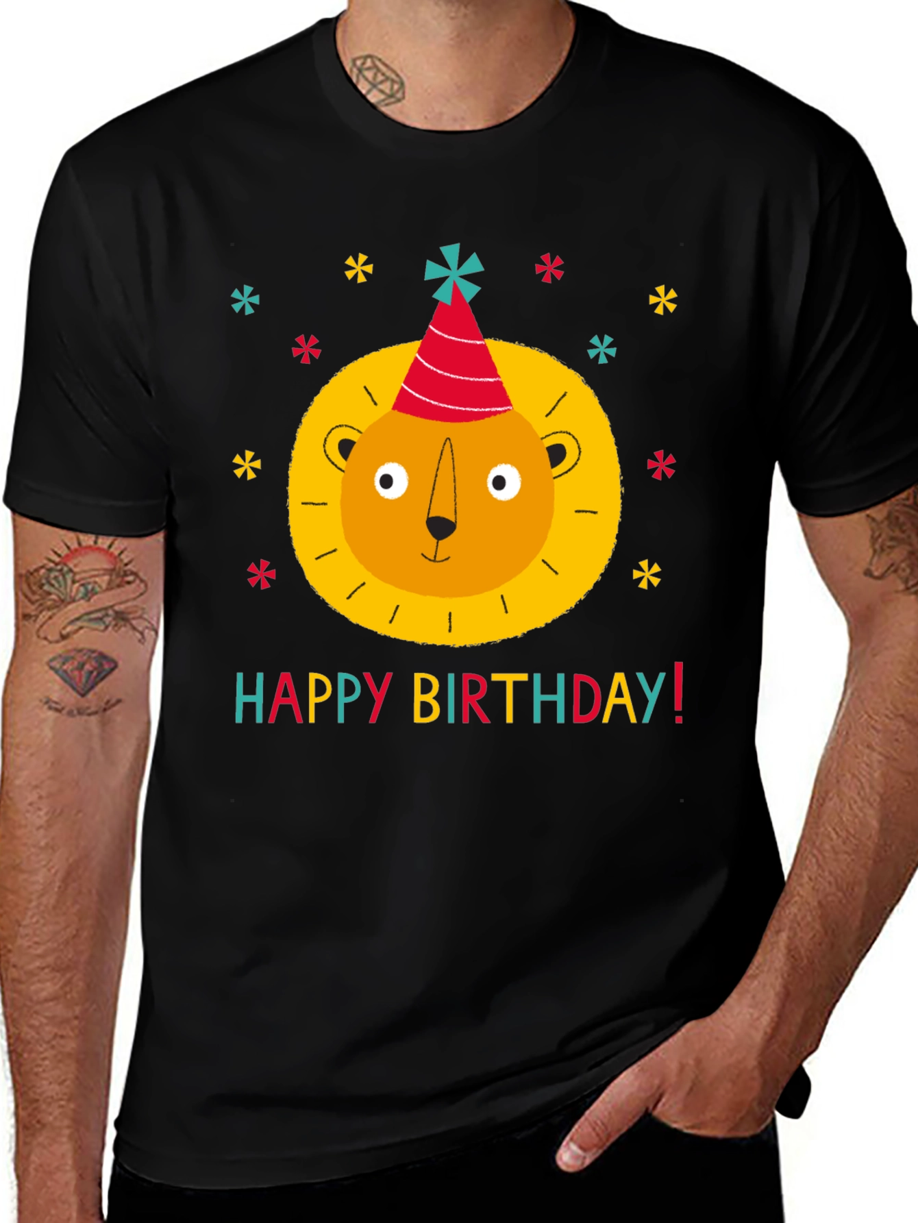 Variant 7 of Birthday Lion T-Shirt - Fun Party Tee