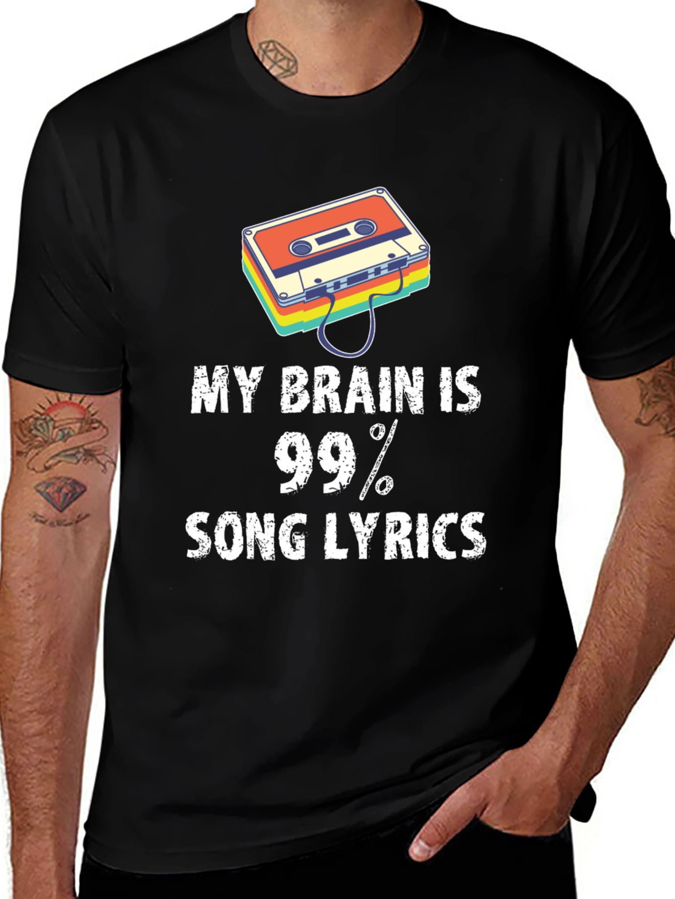 Variant 3 of My Brain is 99% Song Lyrics T-Shirt