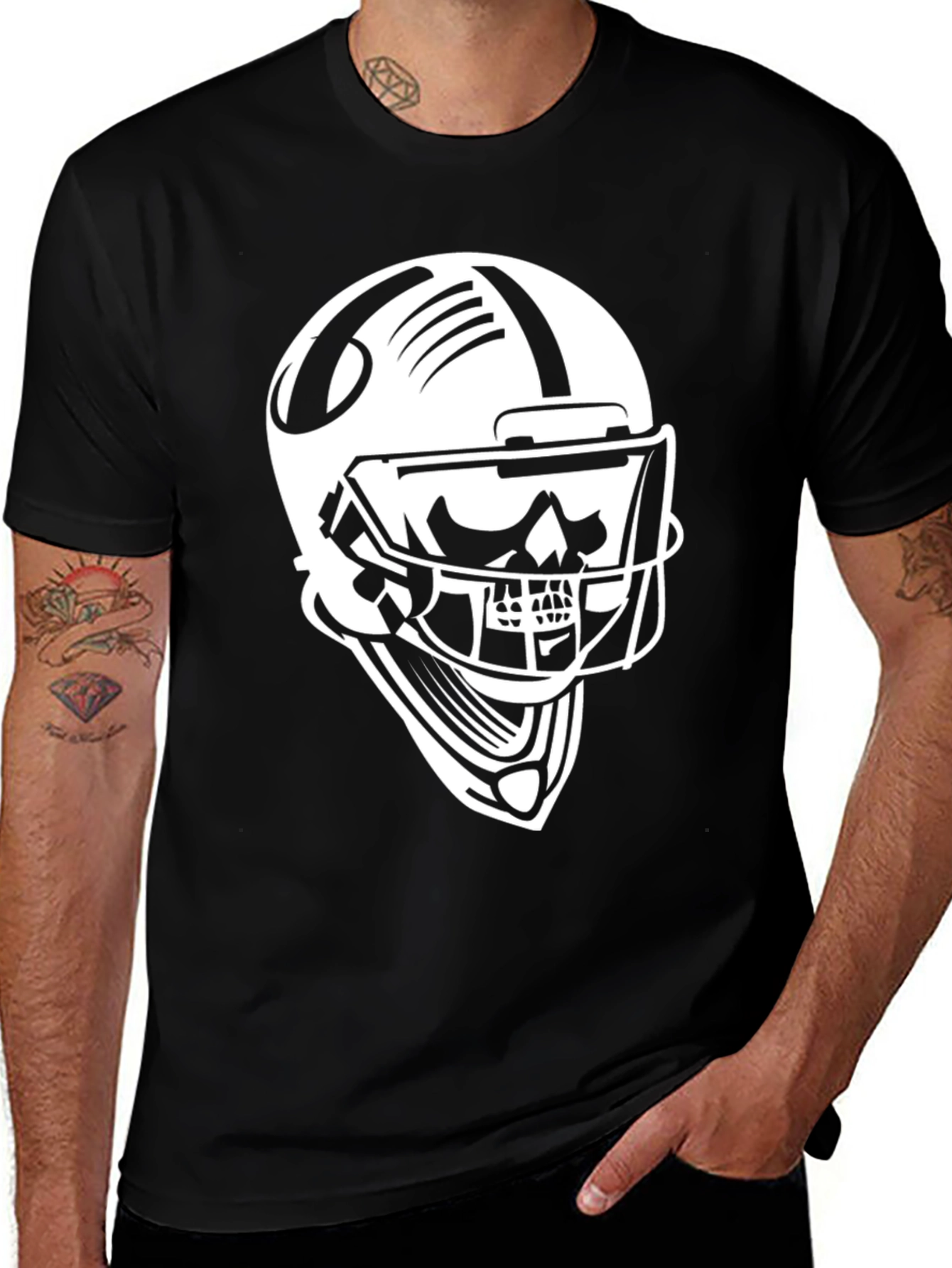 Variant 30 of Skull Football Helmet Graphic T-Shirt