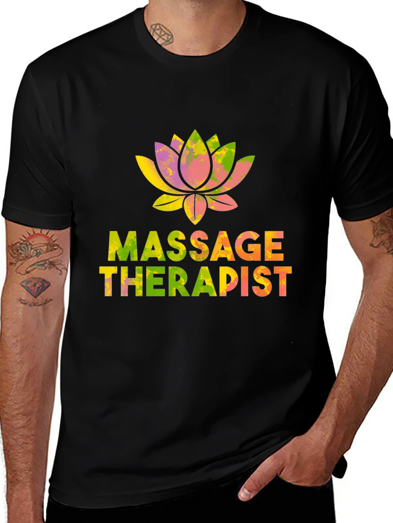 Variant 29 of Massage Therapist Lotus Flower T-Shirt