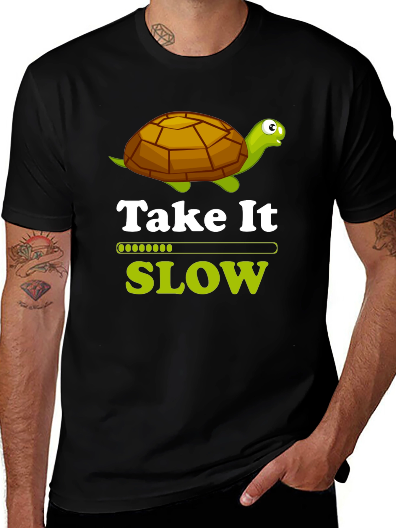Variant 26 of Take It Slow Turtle T-Shirt