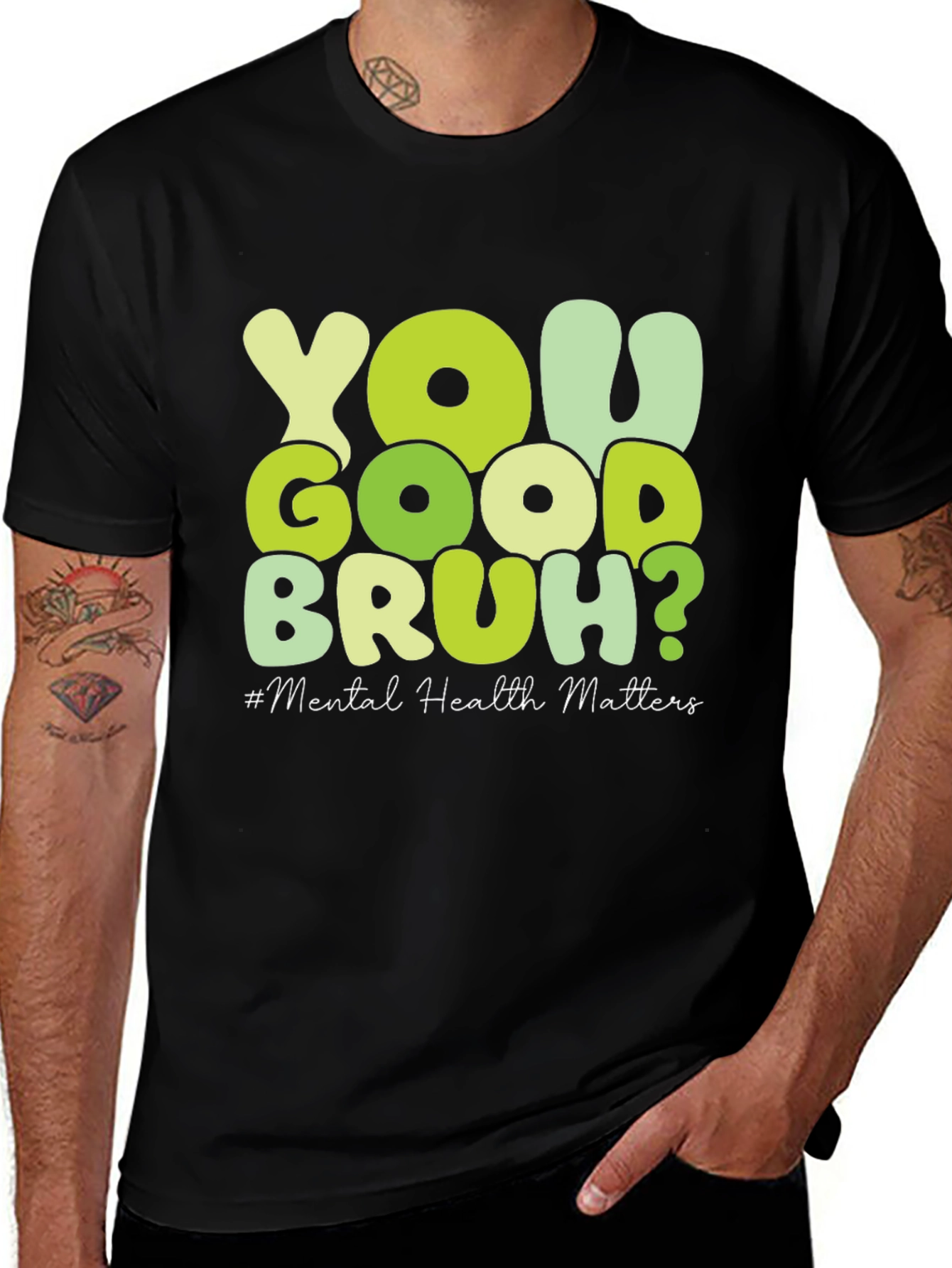 Variant 27 of You Good Bruh? Mental Health Tee