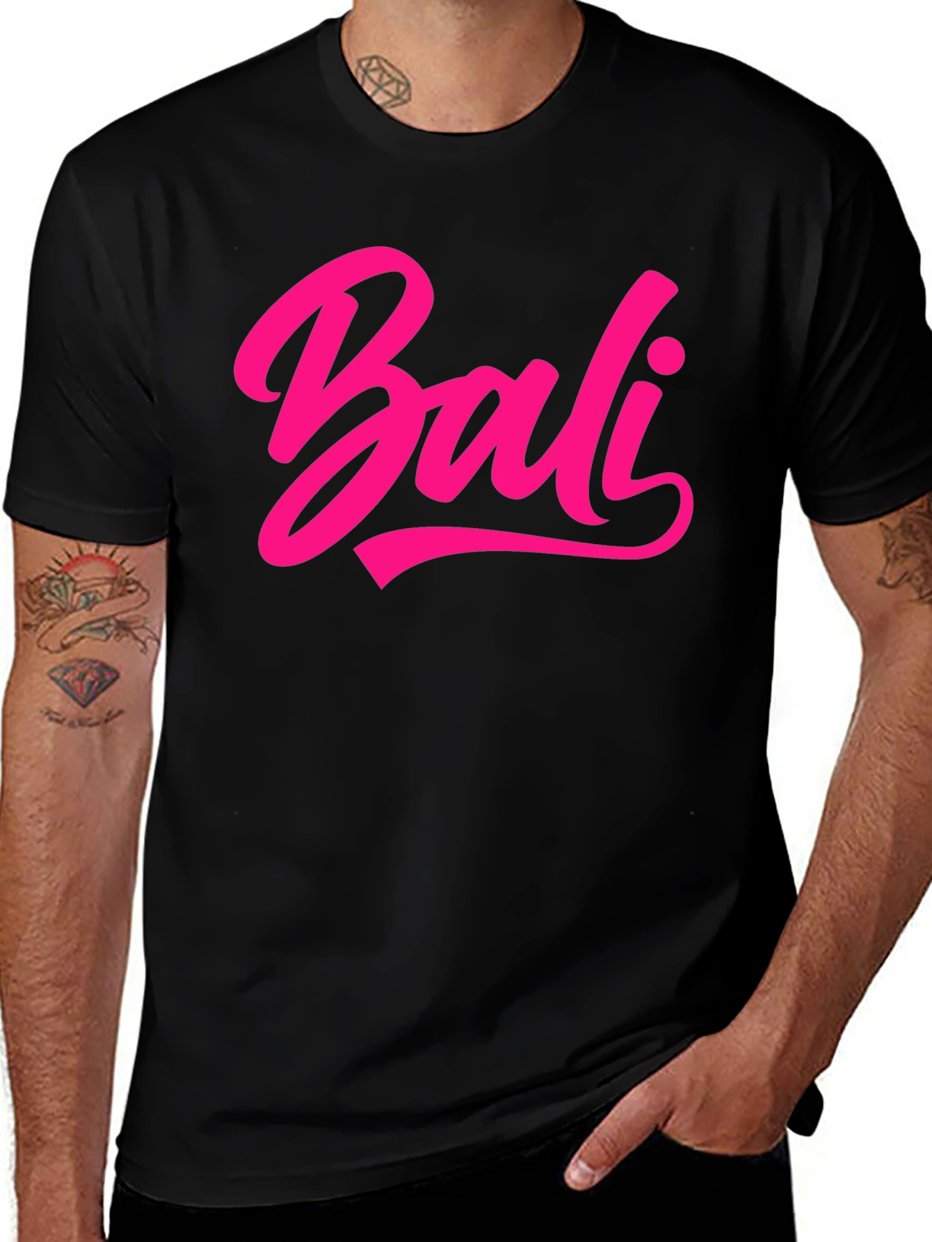 Bali Script Graphic Tee - Casual Style