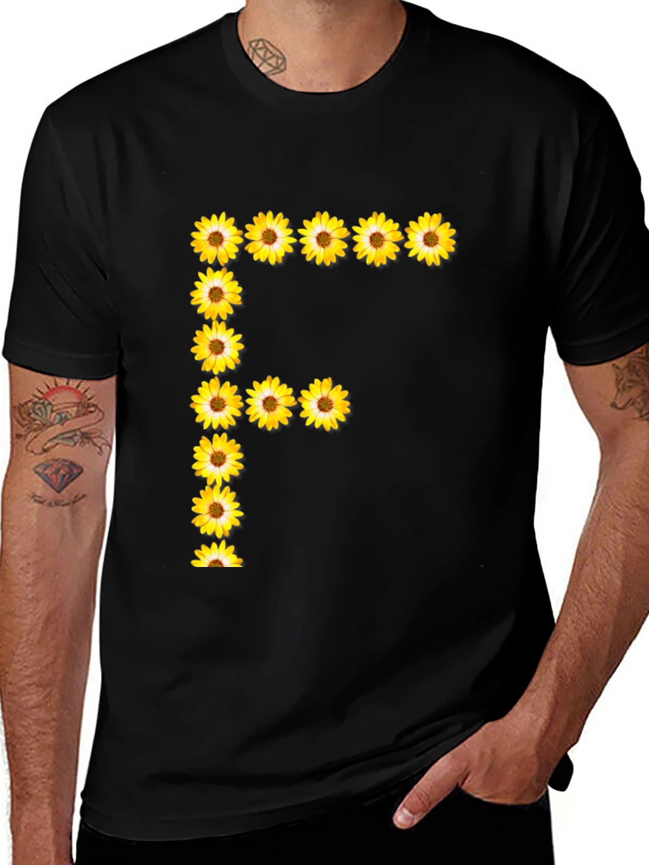 Variant 13 of Floral Letter F T-Shirt