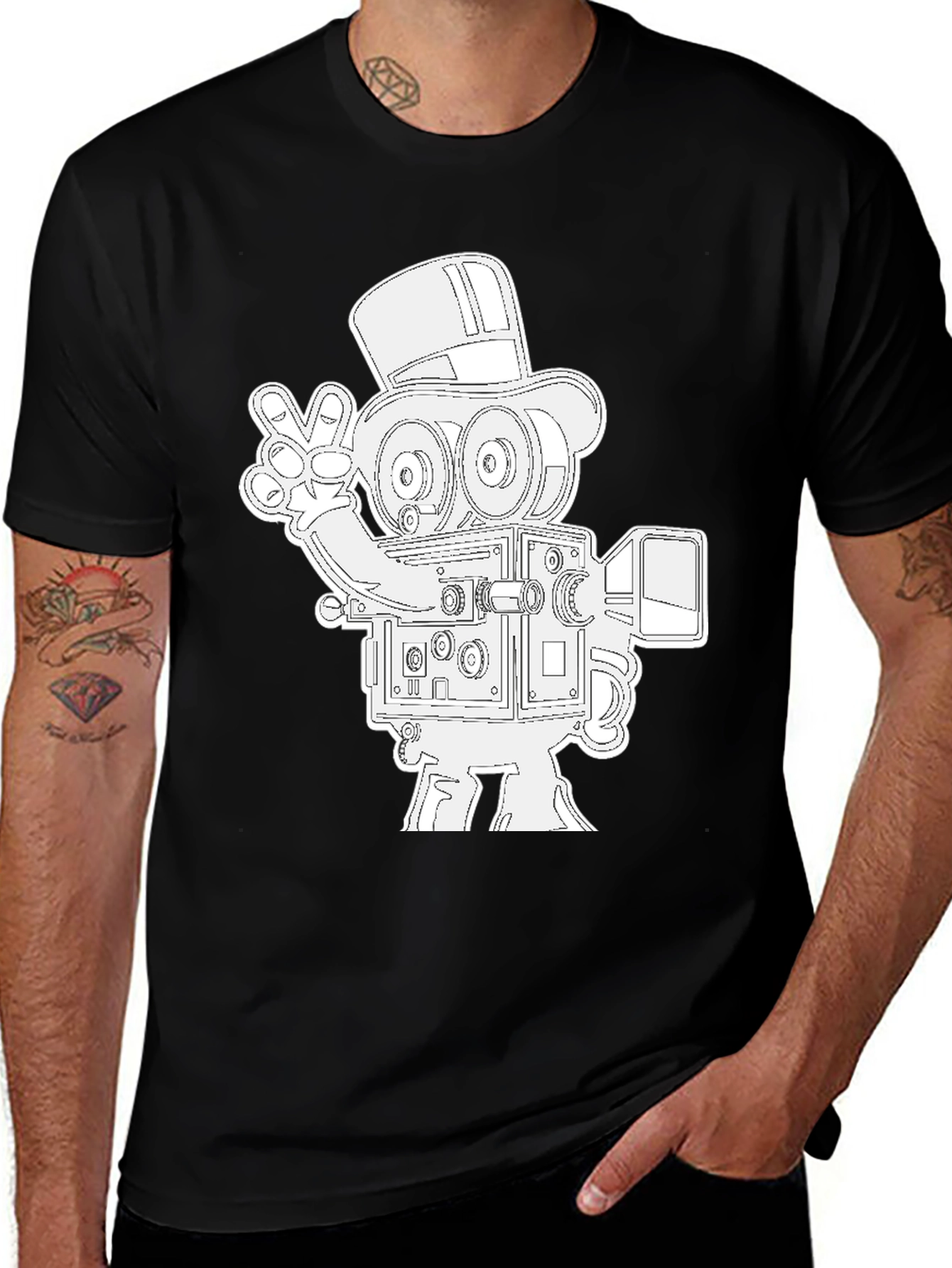 Variant 14 of Retro Camera T-Shirt - Peace Out, Film Lovers!