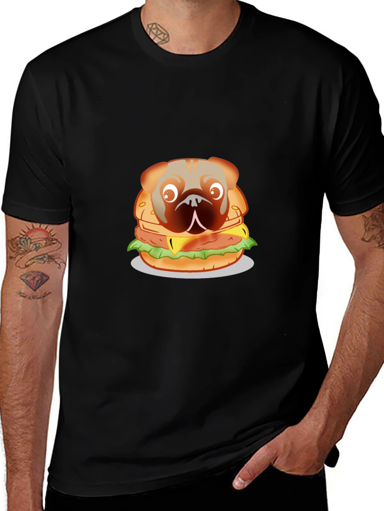 Variant 11 of Burger Dog Graphic T-Shirt
