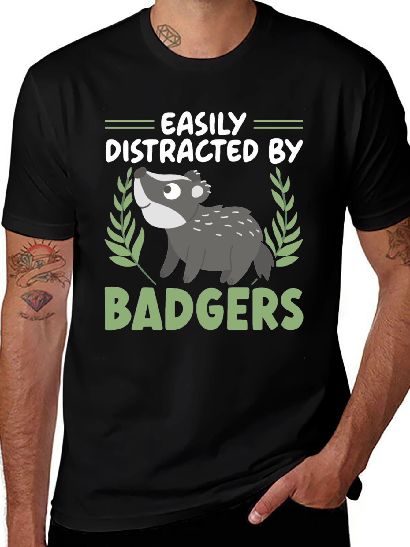 Variant 29 of Easily Distracted by Badgers T-Shirt