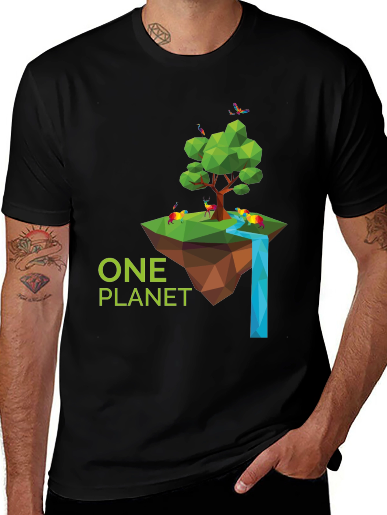 Variant 27 of One Planet Graphic T-Shirt - Eco-Friendly Style