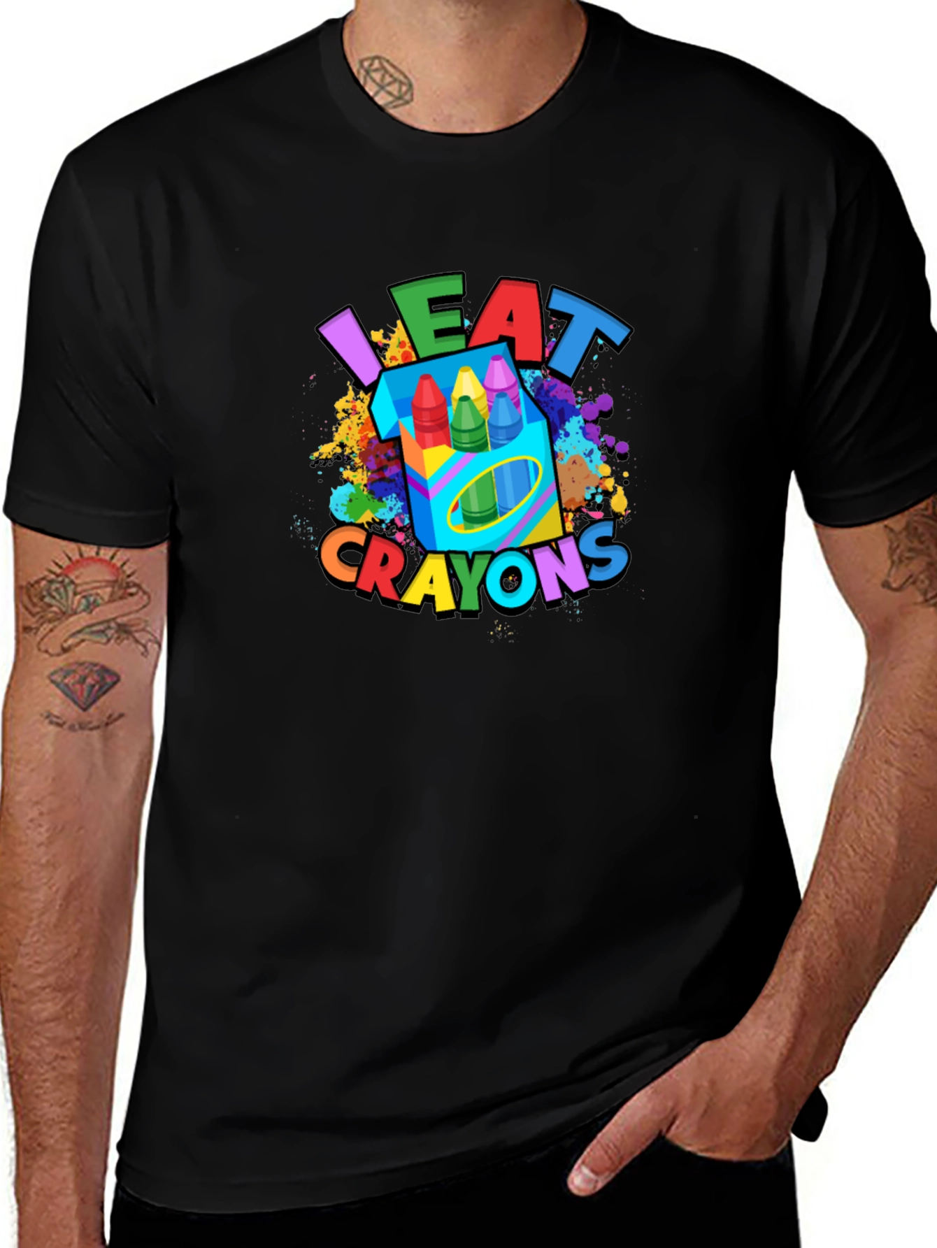 Variant 20 of I Eat Crayons T-Shirt - Funny Graphic Tee