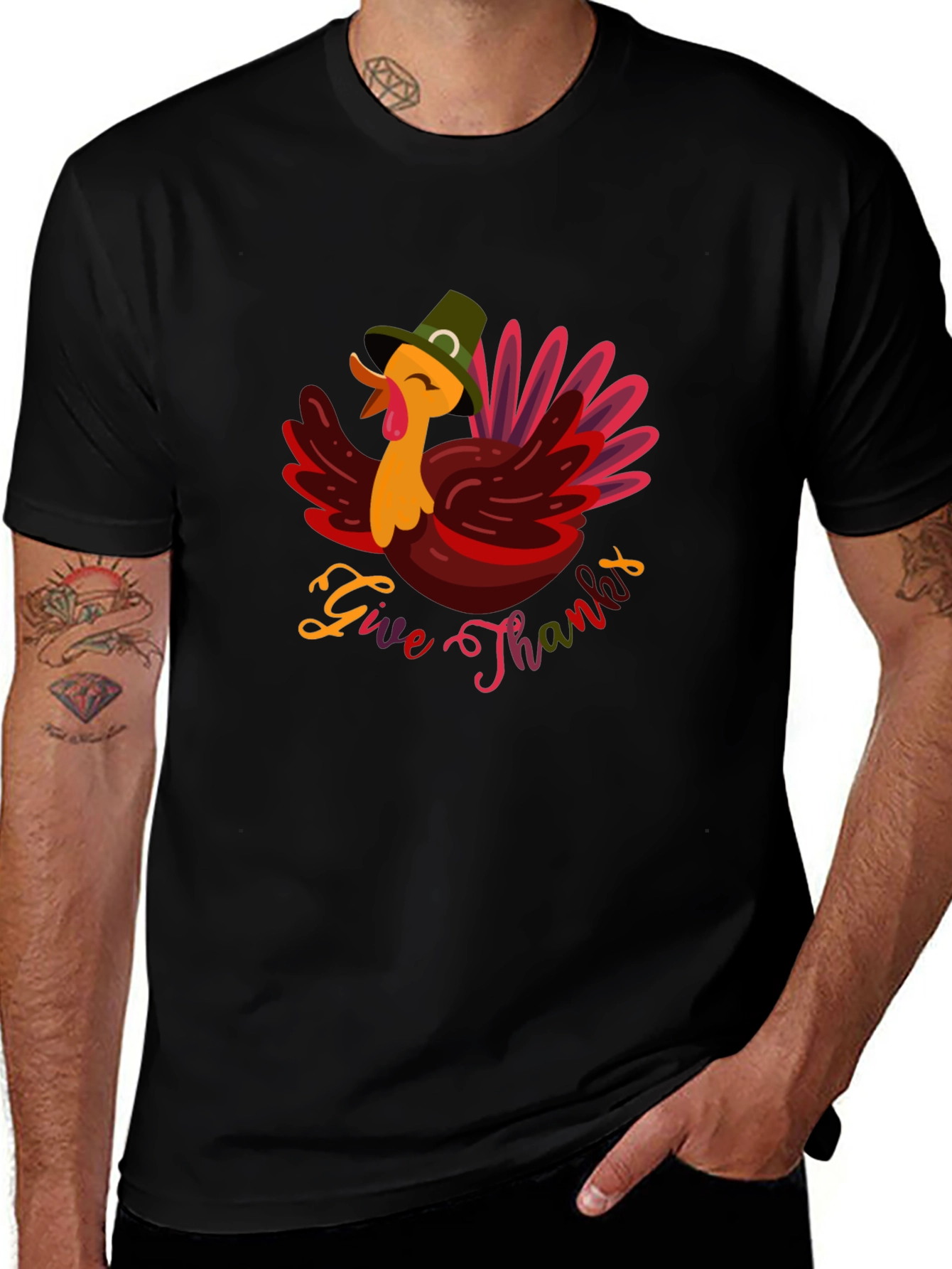 Thanksgiving Turkey Graphic Tee - Holiday T-Shirt