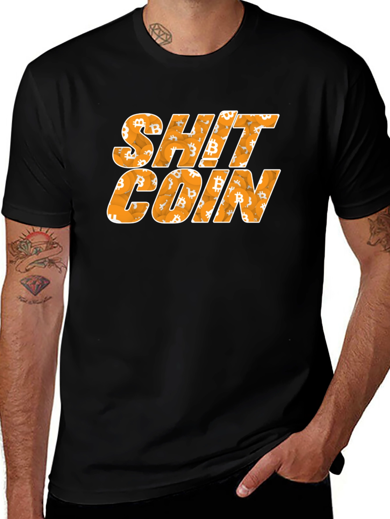 Variant 5 of Shit Coin Bitcoin Graphic Tee - Crypto Humor T-Shirt