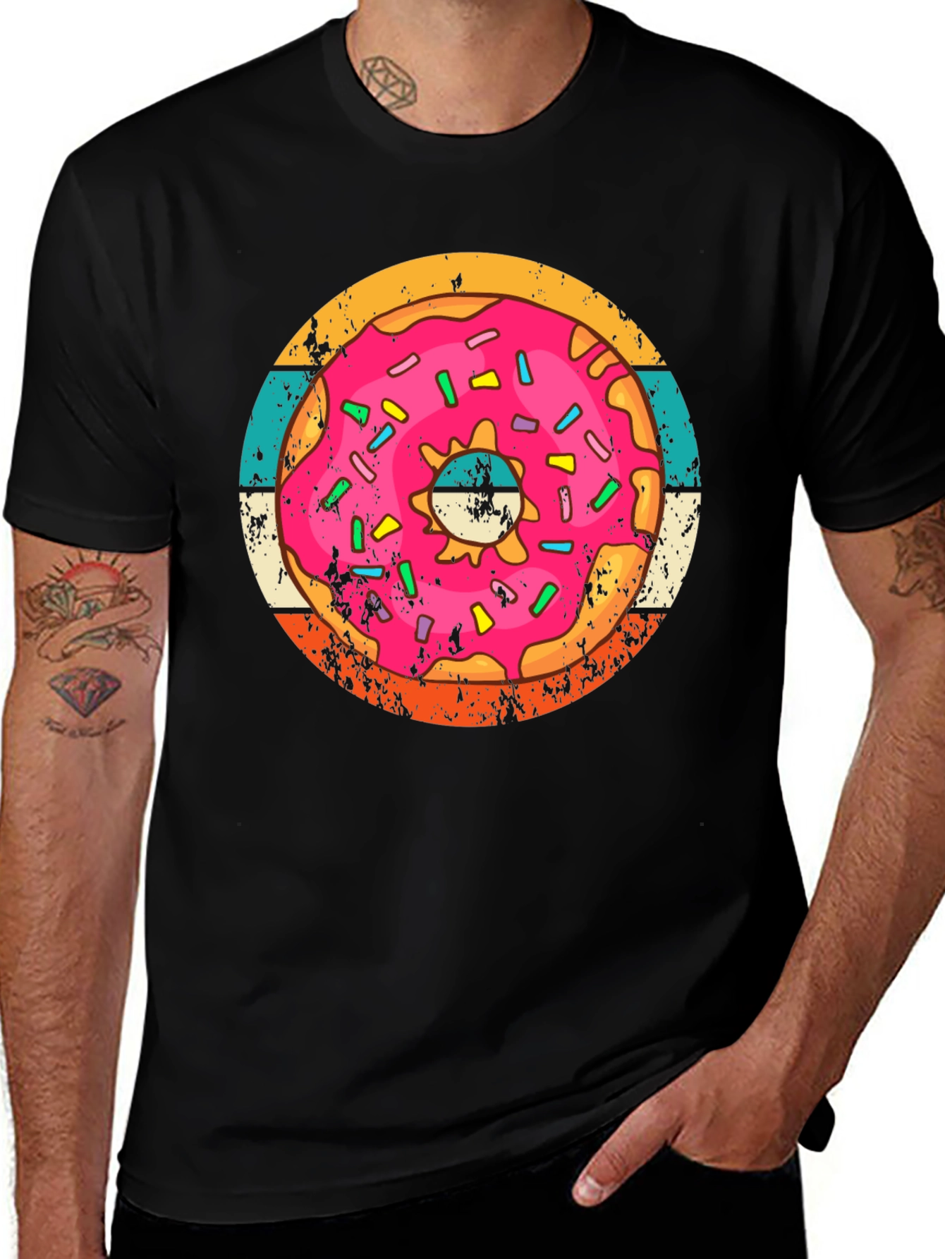 Variant 28 of Retro Donut Graphic Tee - Unique Fun T-Shirt