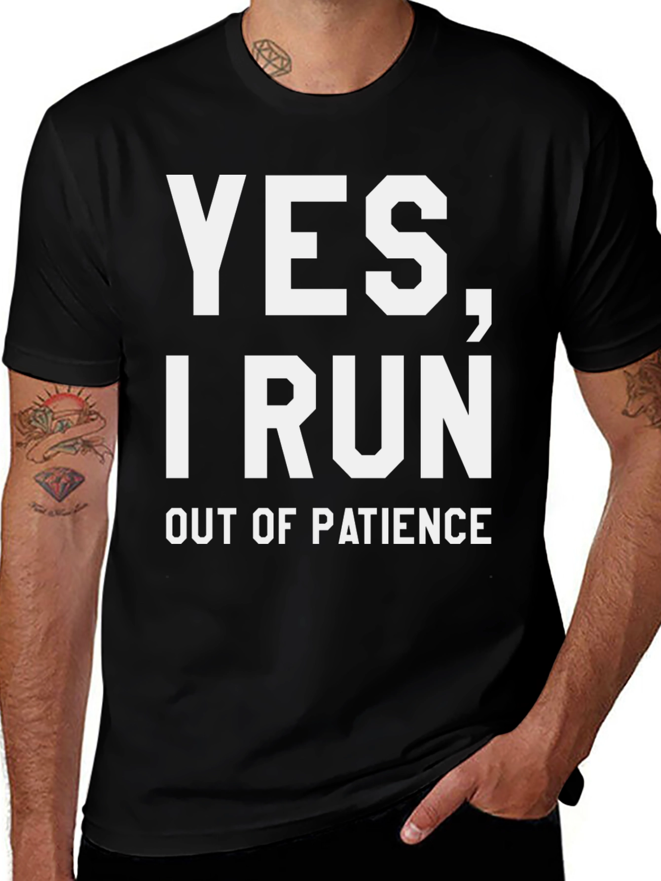 Variant 23 of Yes, I Run Out Of Patience - Funny Graphic Tee