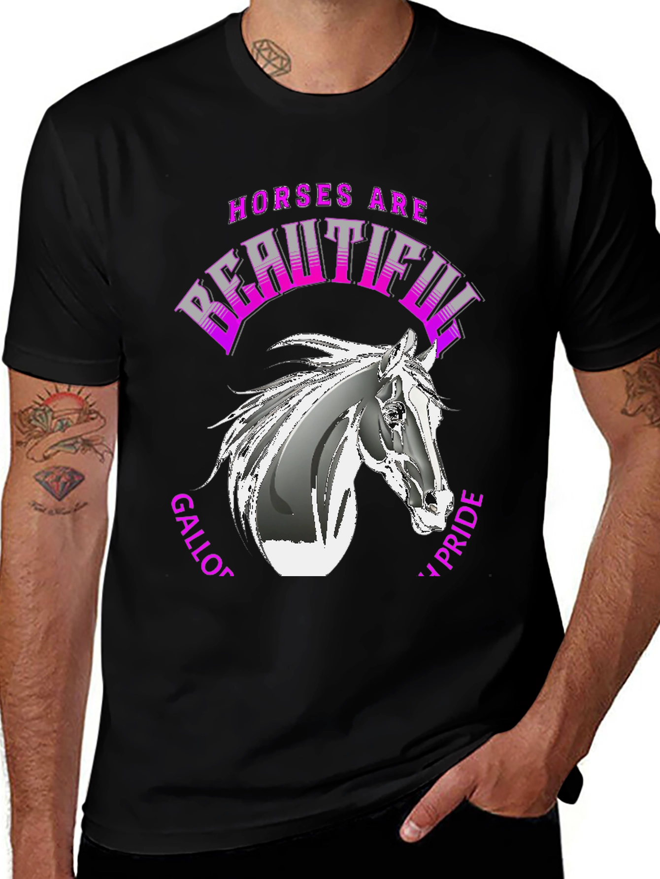 Variant 6 of Horses Are Beautiful Graphic Tee