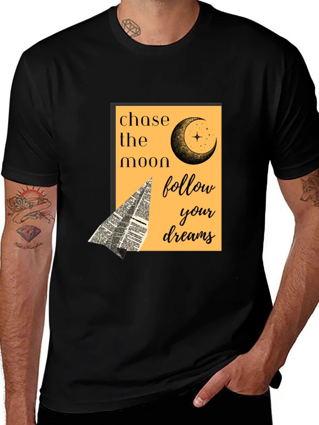 Variant 24 of Chase the Moon Graphic Tee - Follow Your Dreams