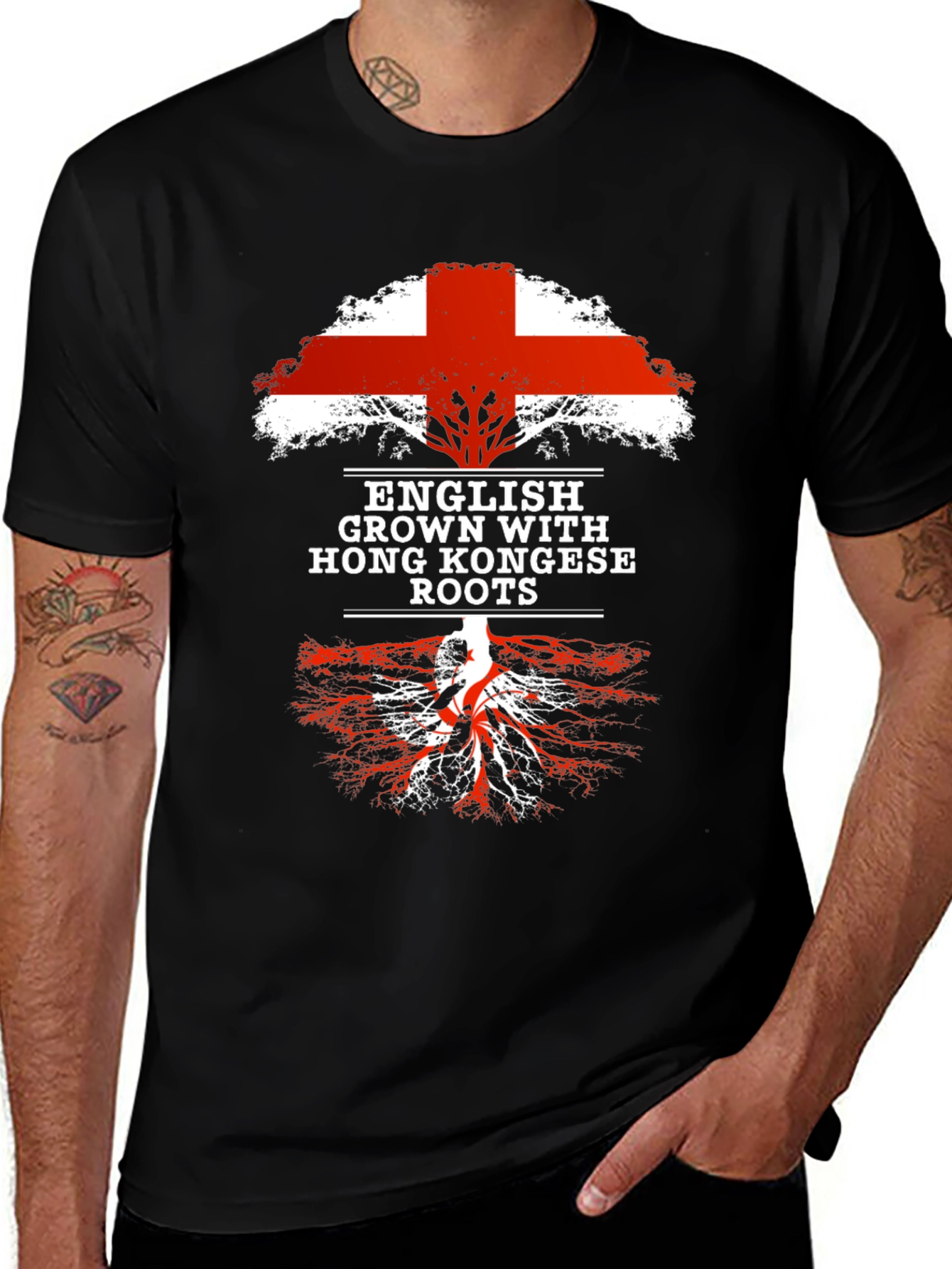 English Grown with Hong Kongese Roots T-Shirt
