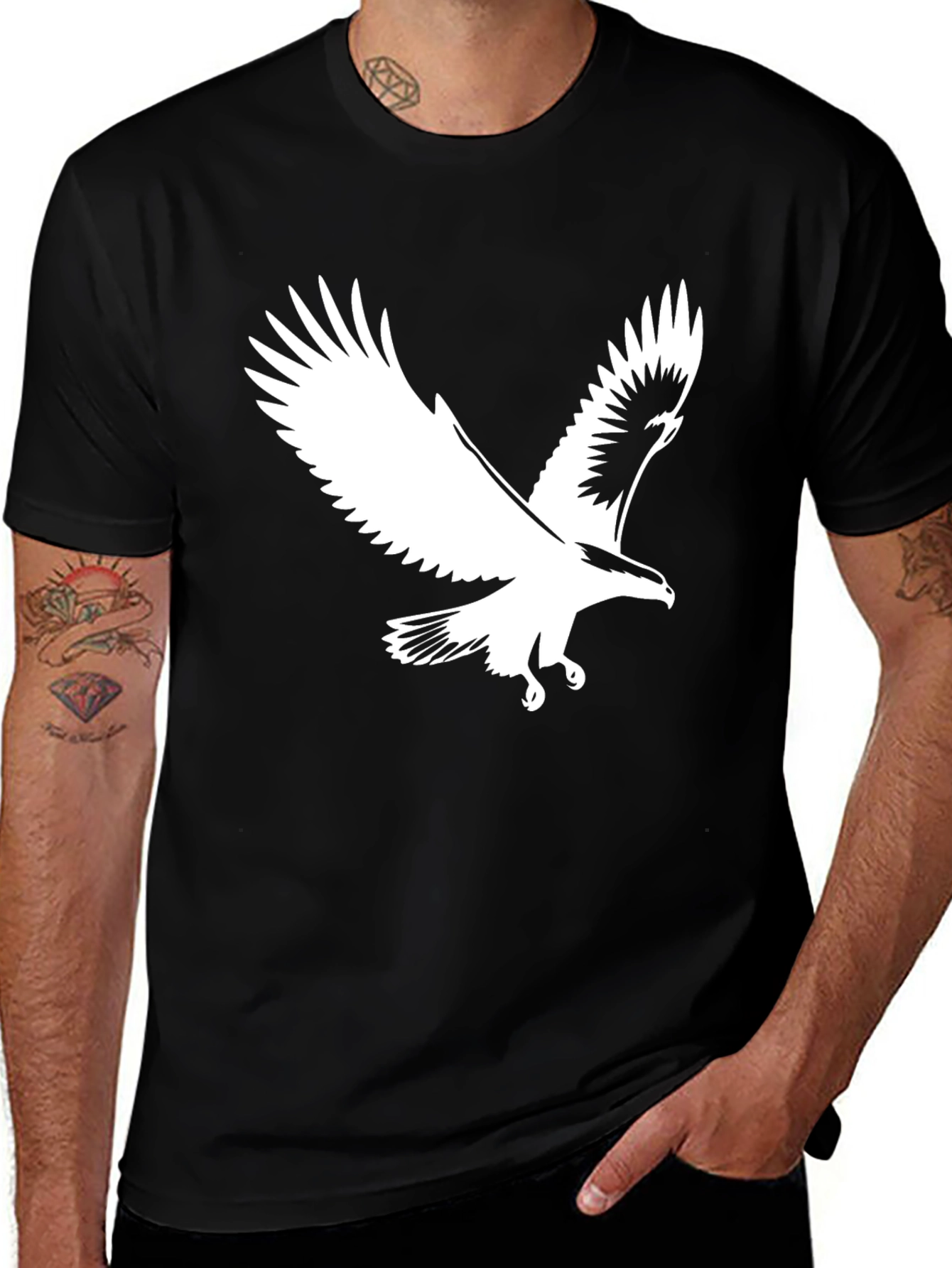 Black Eagle Graphic Tee - Men's Black T-Shirt main image