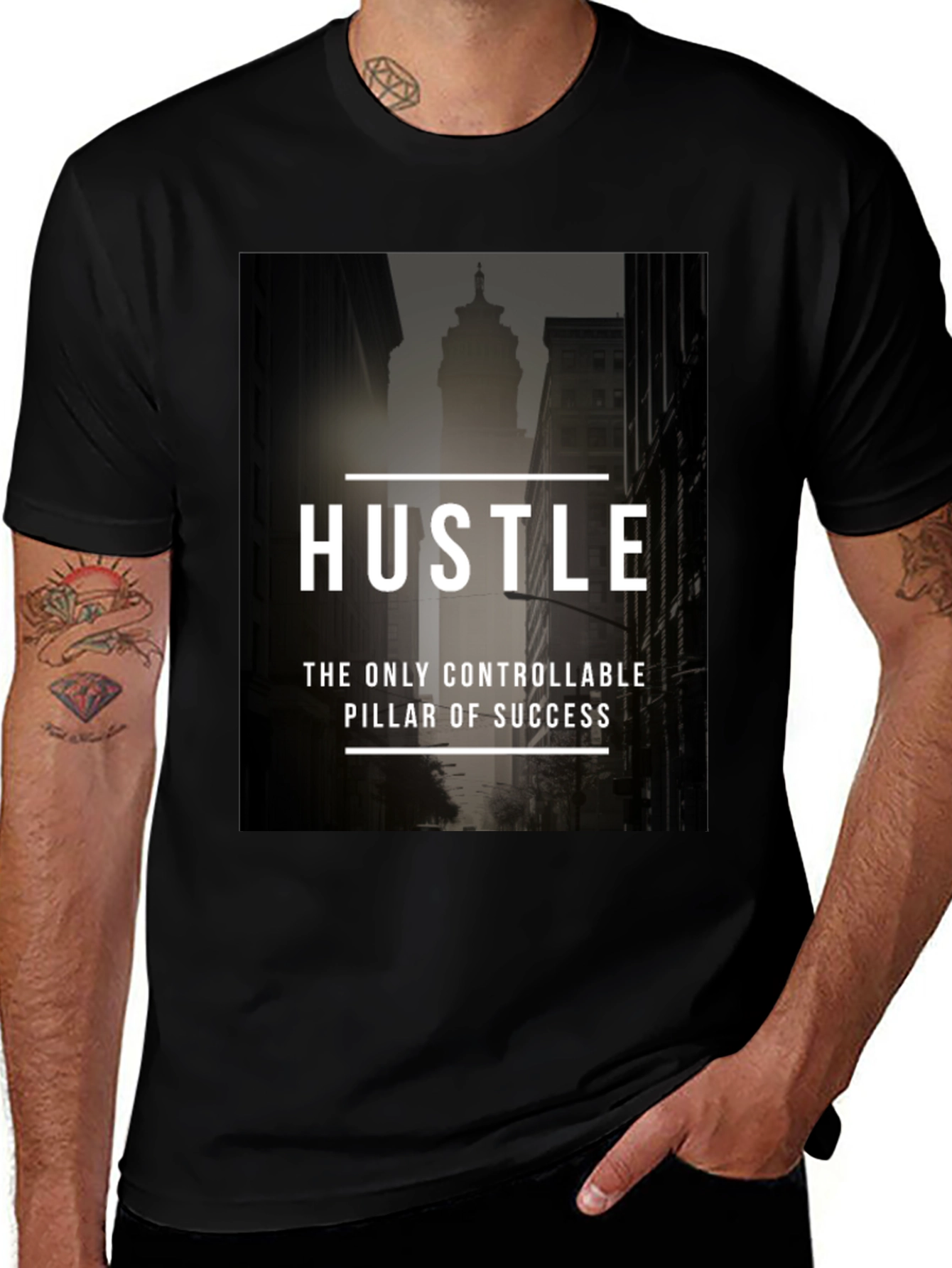 Variant 6 of Hustle Success T-Shirt - Motivational Graphic Tee