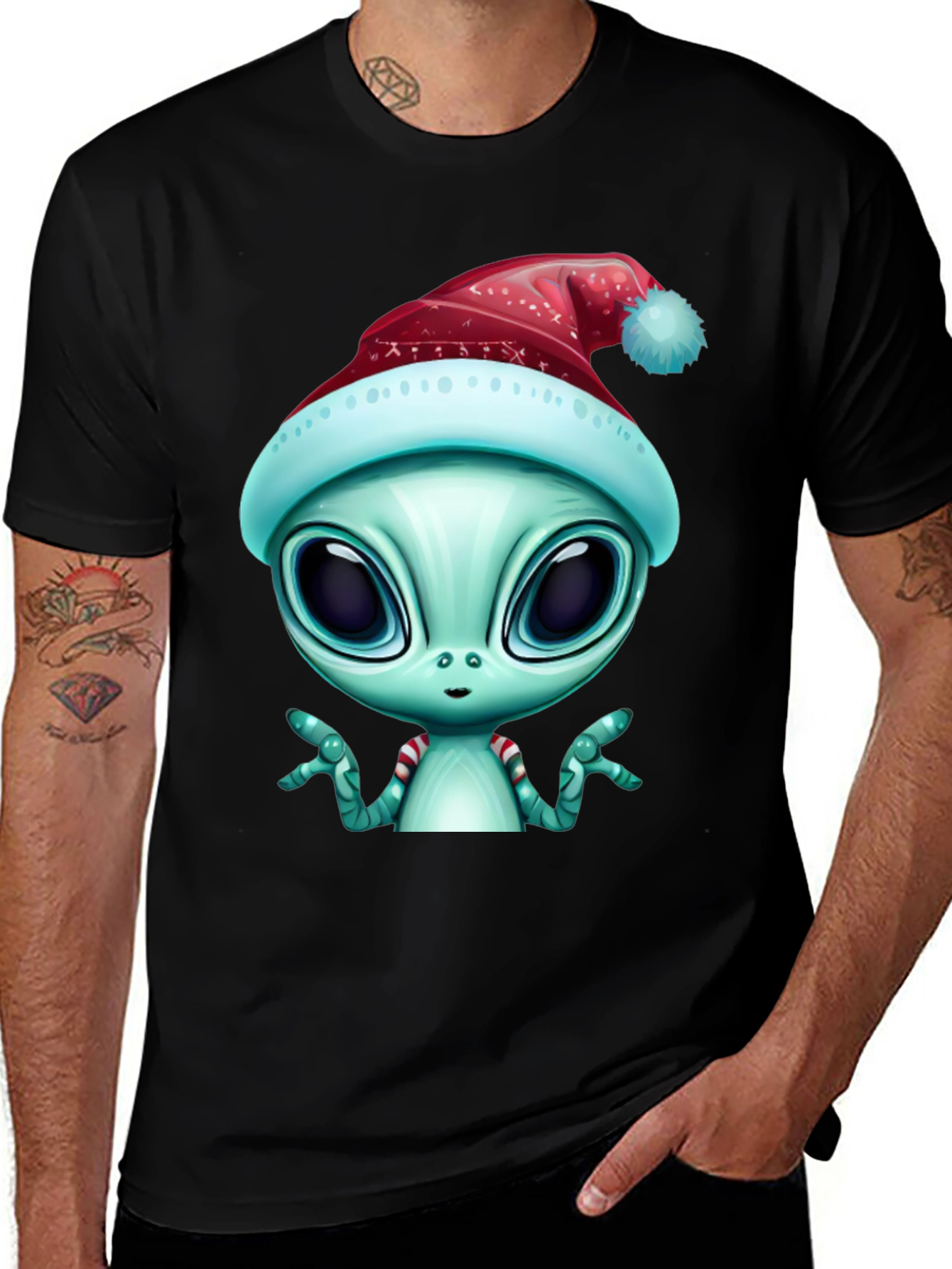 Variant 17 of Alien Christmas T-Shirt - Holiday Extraterrestrial Style