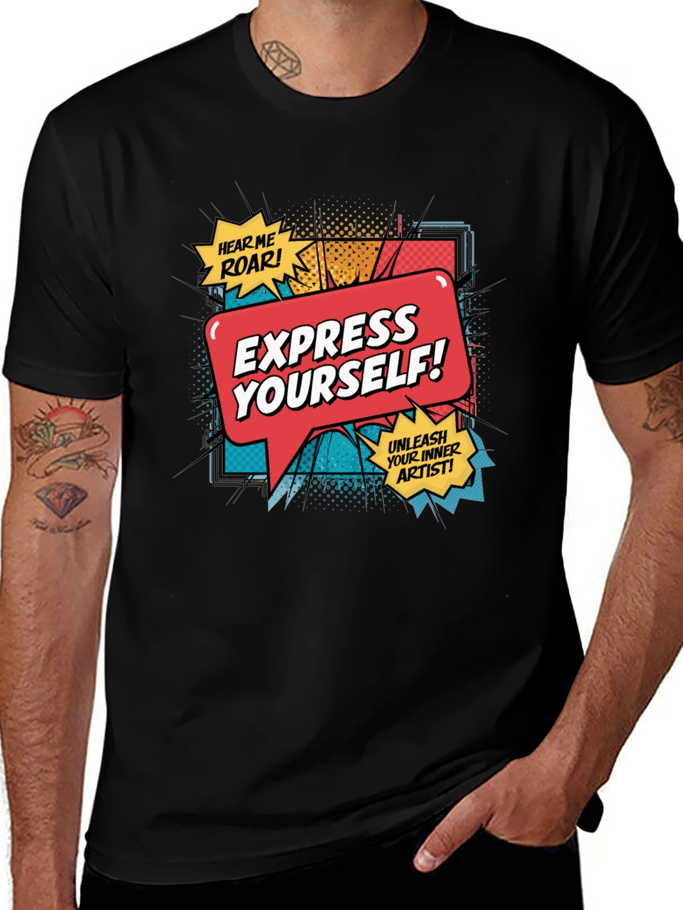 Variant 29 of Express Yourself Graphic T-Shirt - Unleash Your Inner Artist!
