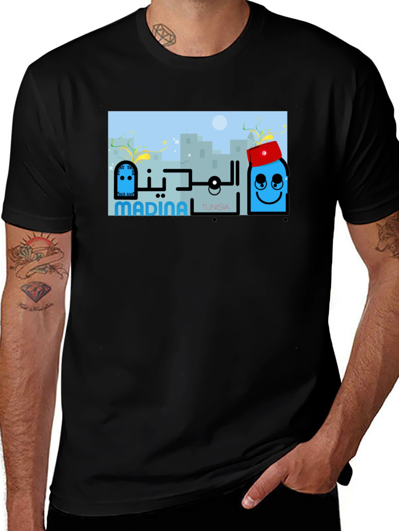 Variant 16 of Madina Tunisia Graphic Tee - Cityscape T-Shirt