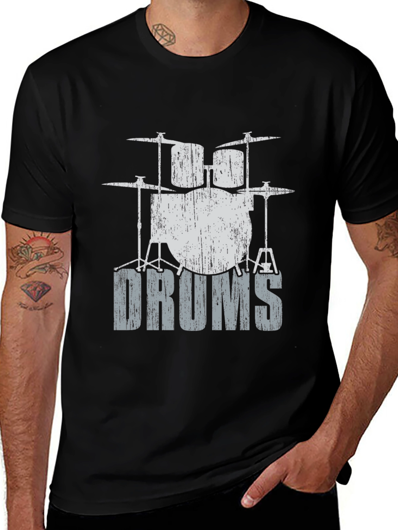 Variant 22 of Distressed Drums Graphic T-Shirt