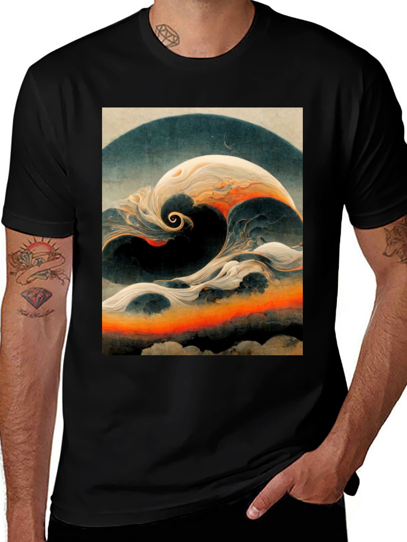 Variant 21 of Abstract Wave Graphic T-Shirt