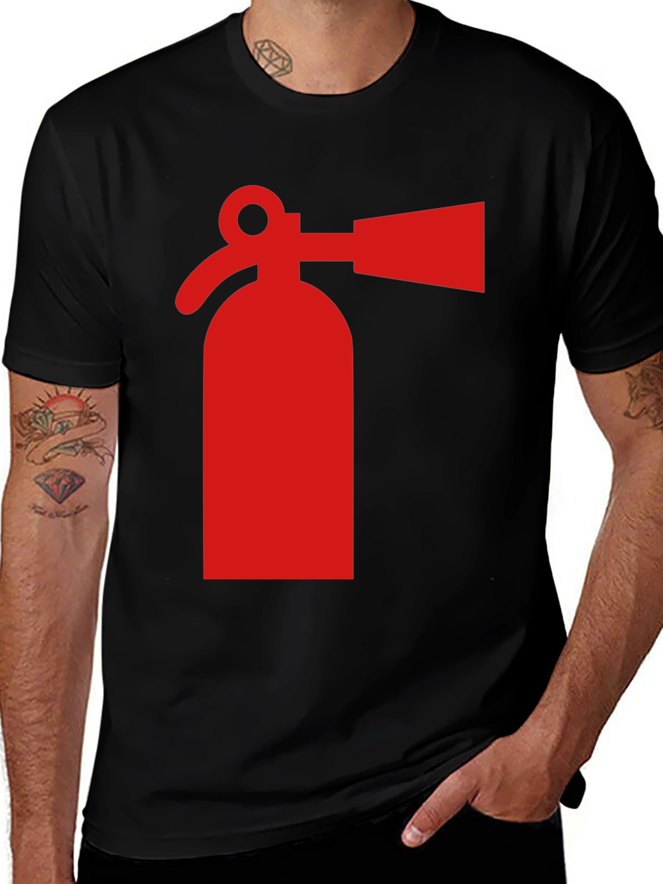 Variant 13 of Fire Extinguisher Graphic Tee - Bold Statement Shirt