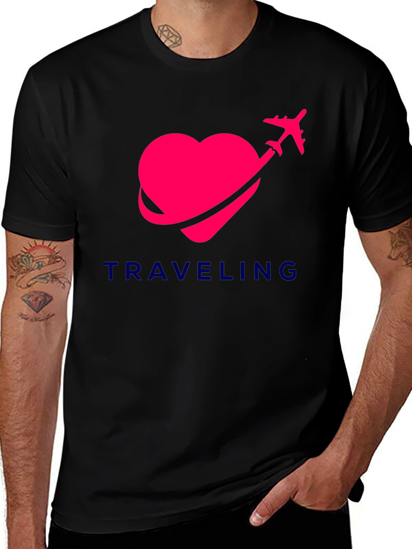 Variant 20 of Traveling Heart Graphic T-Shirt