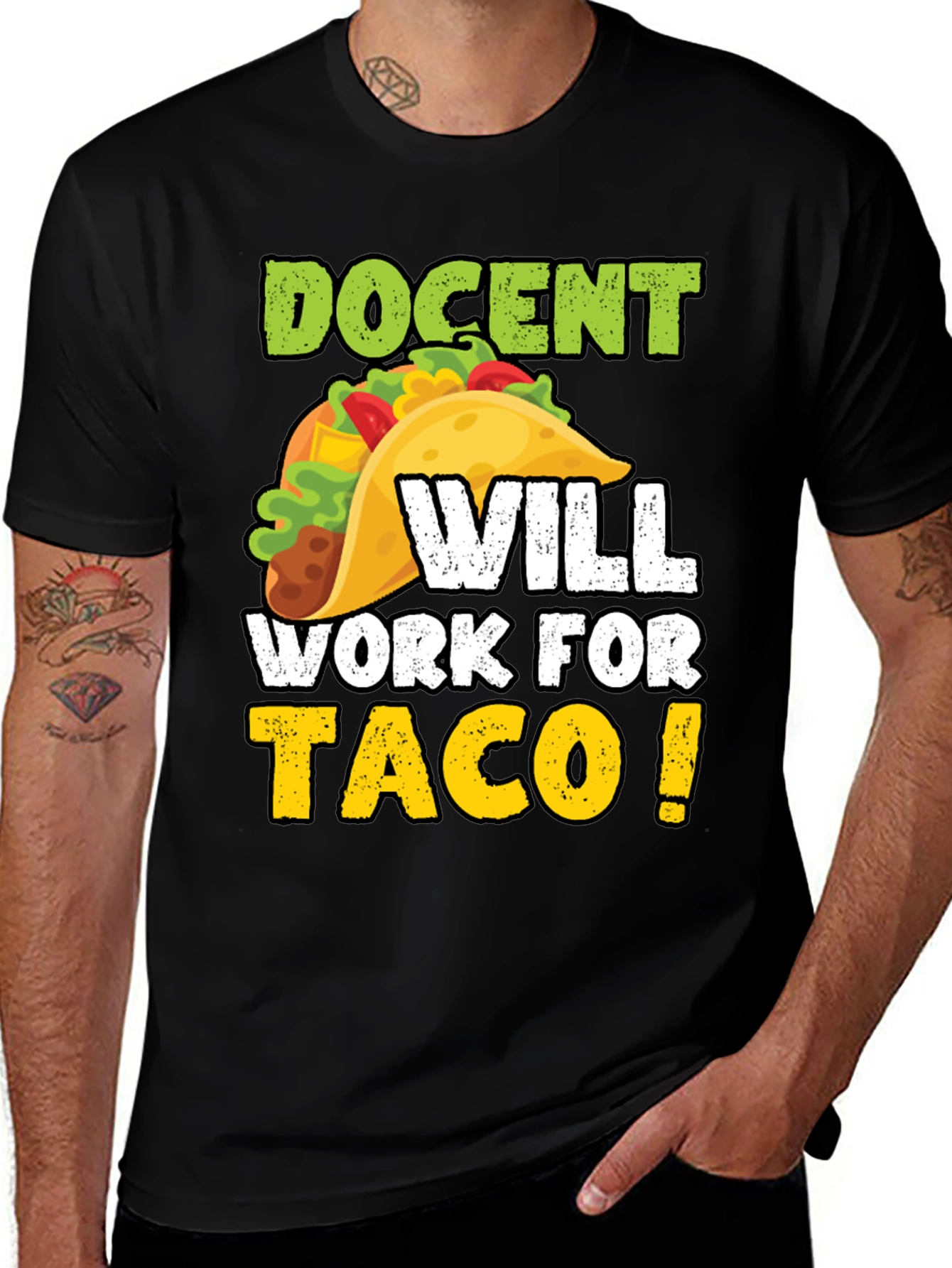 Docent Will Work For Tacos Graphic Tee