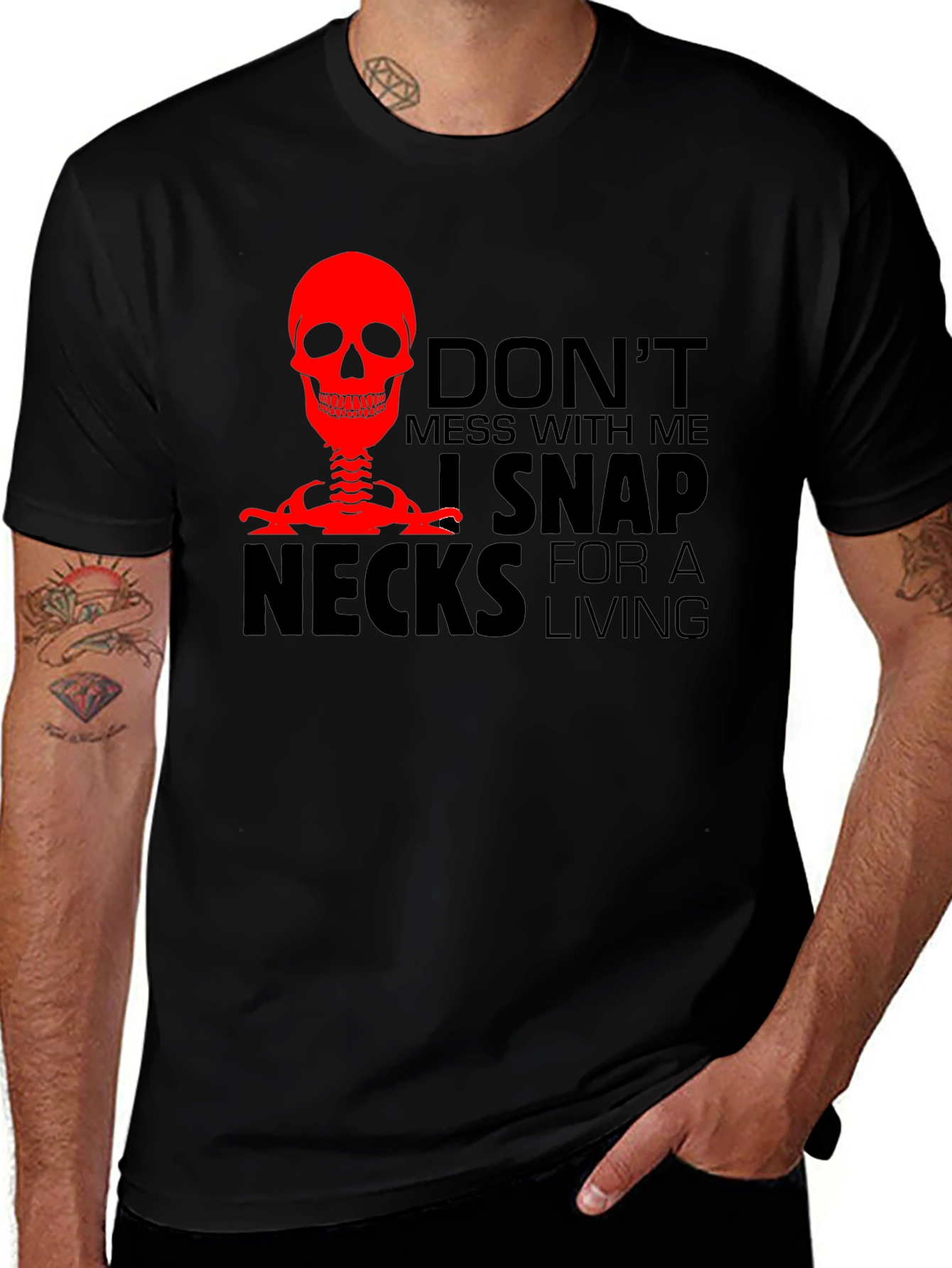 Variant 20 of Don't Mess With Me T-Shirt - Snap Necks