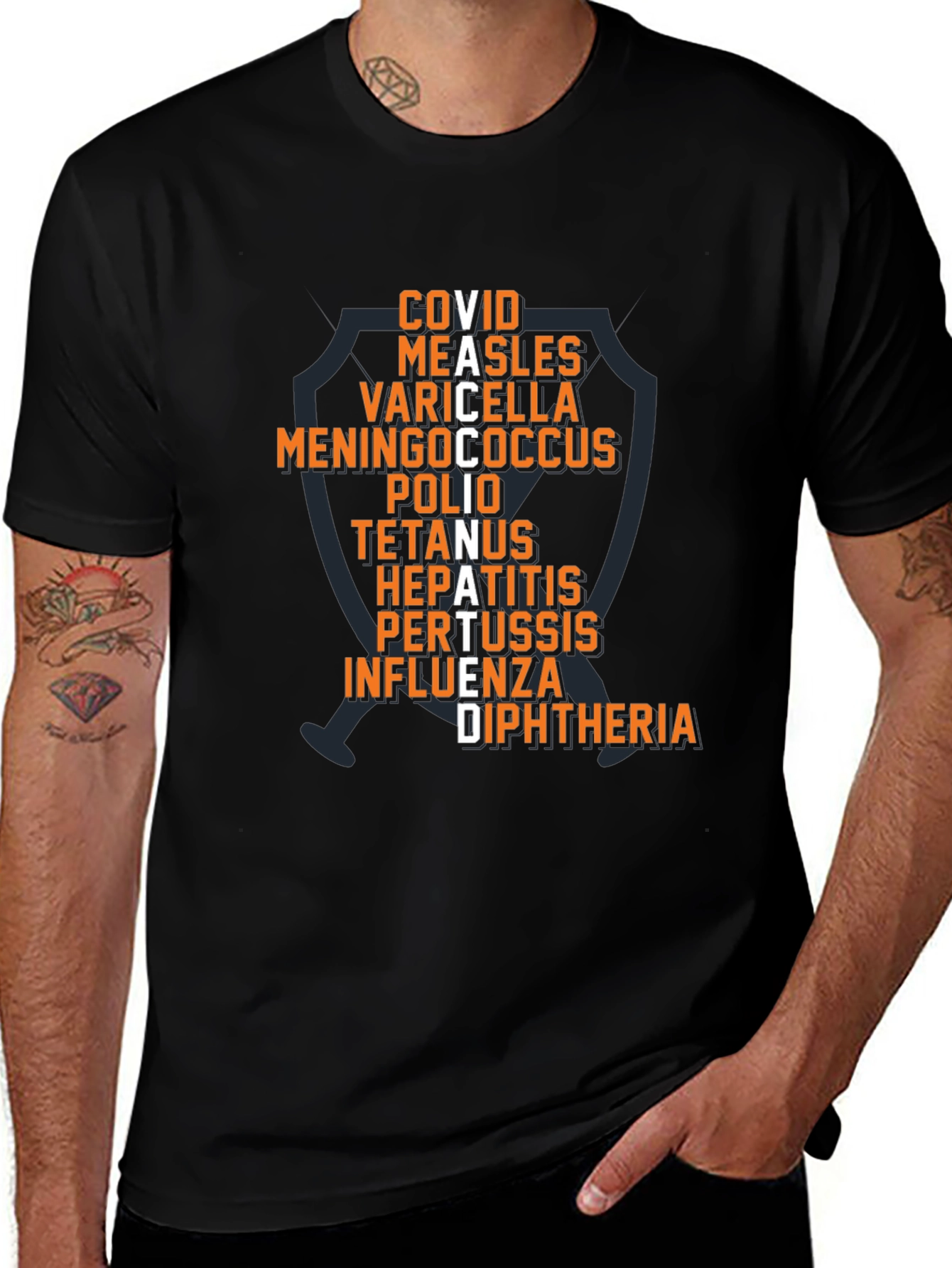 Vaccinated T-Shirt - Disease Shield Tee