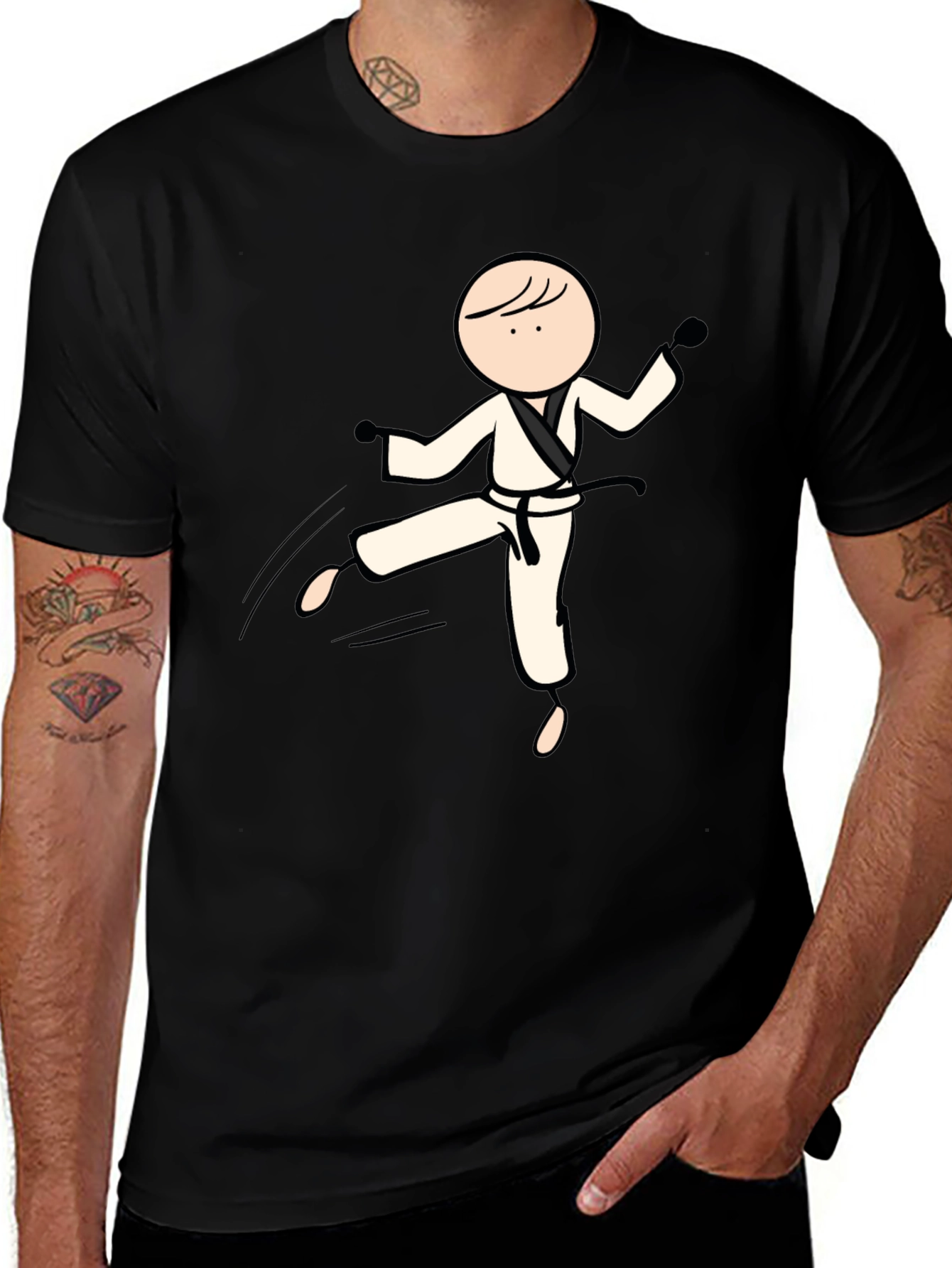 Variant 30 of Karate Stick Figure Graphic Tee