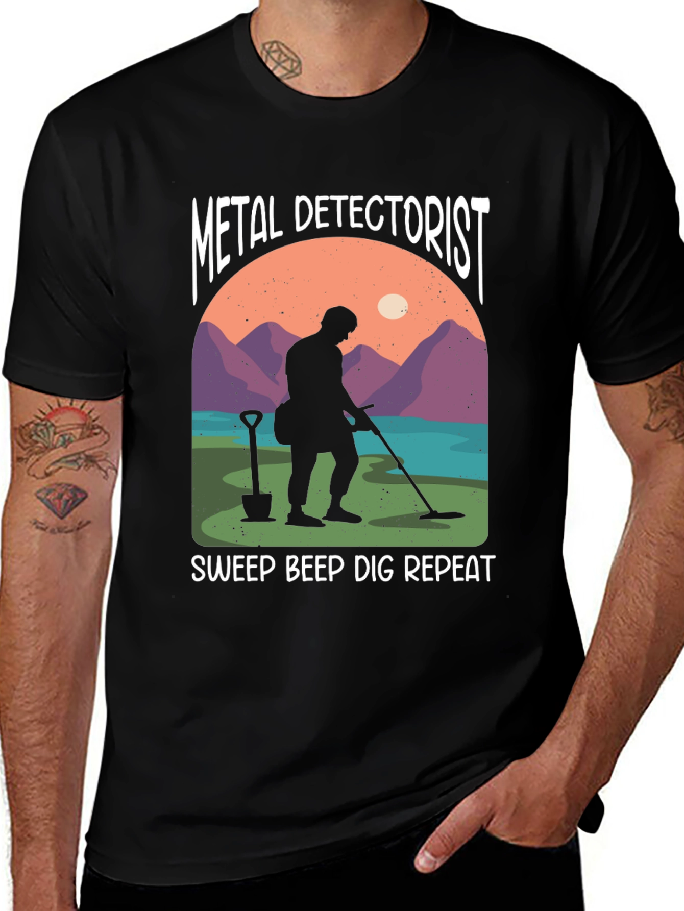 Variant 2 of Metal Detectorist T-Shirt - Sweep Beep Dig Repeat