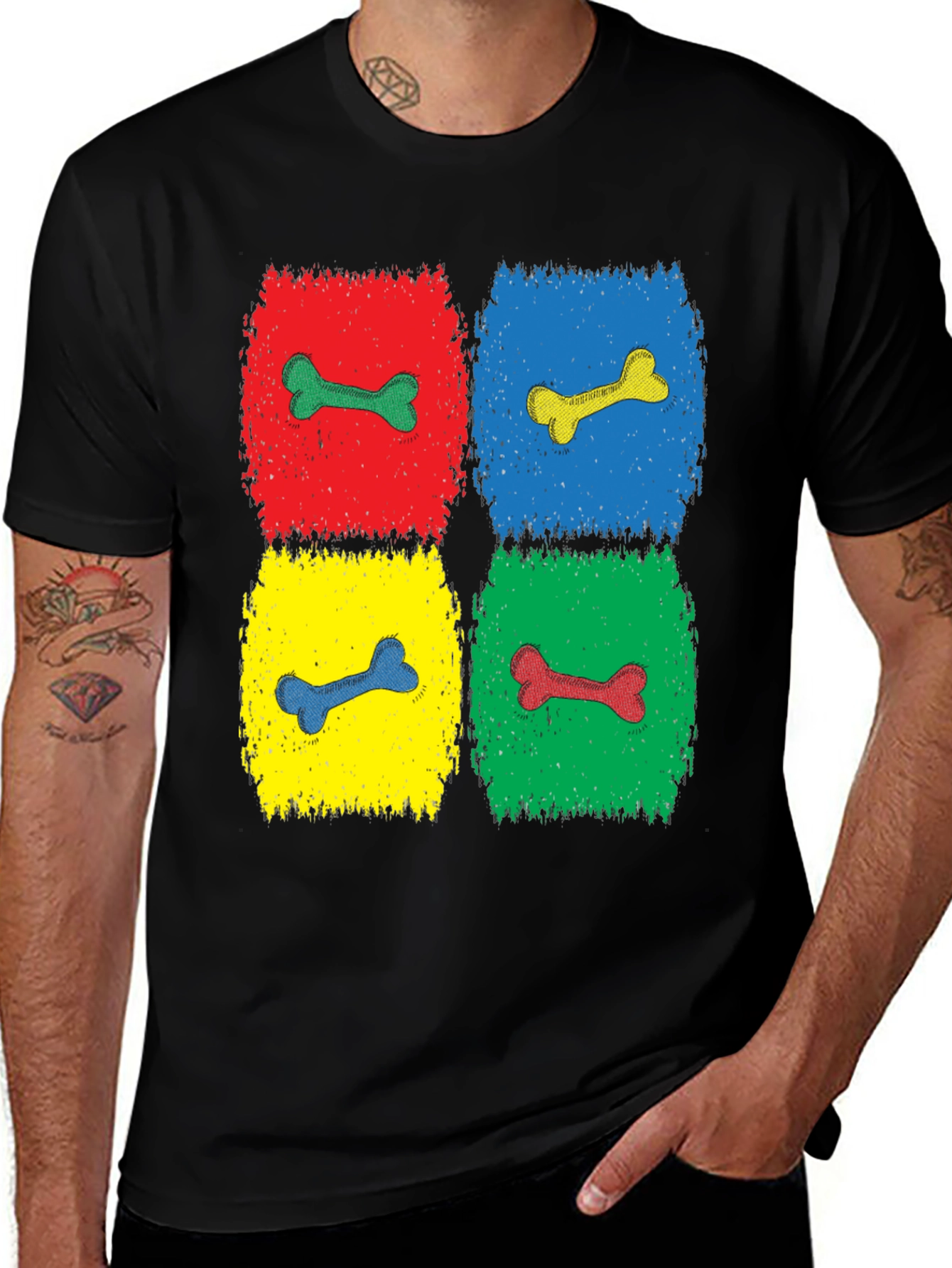 Pop Art Bone Pattern T-Shirt
