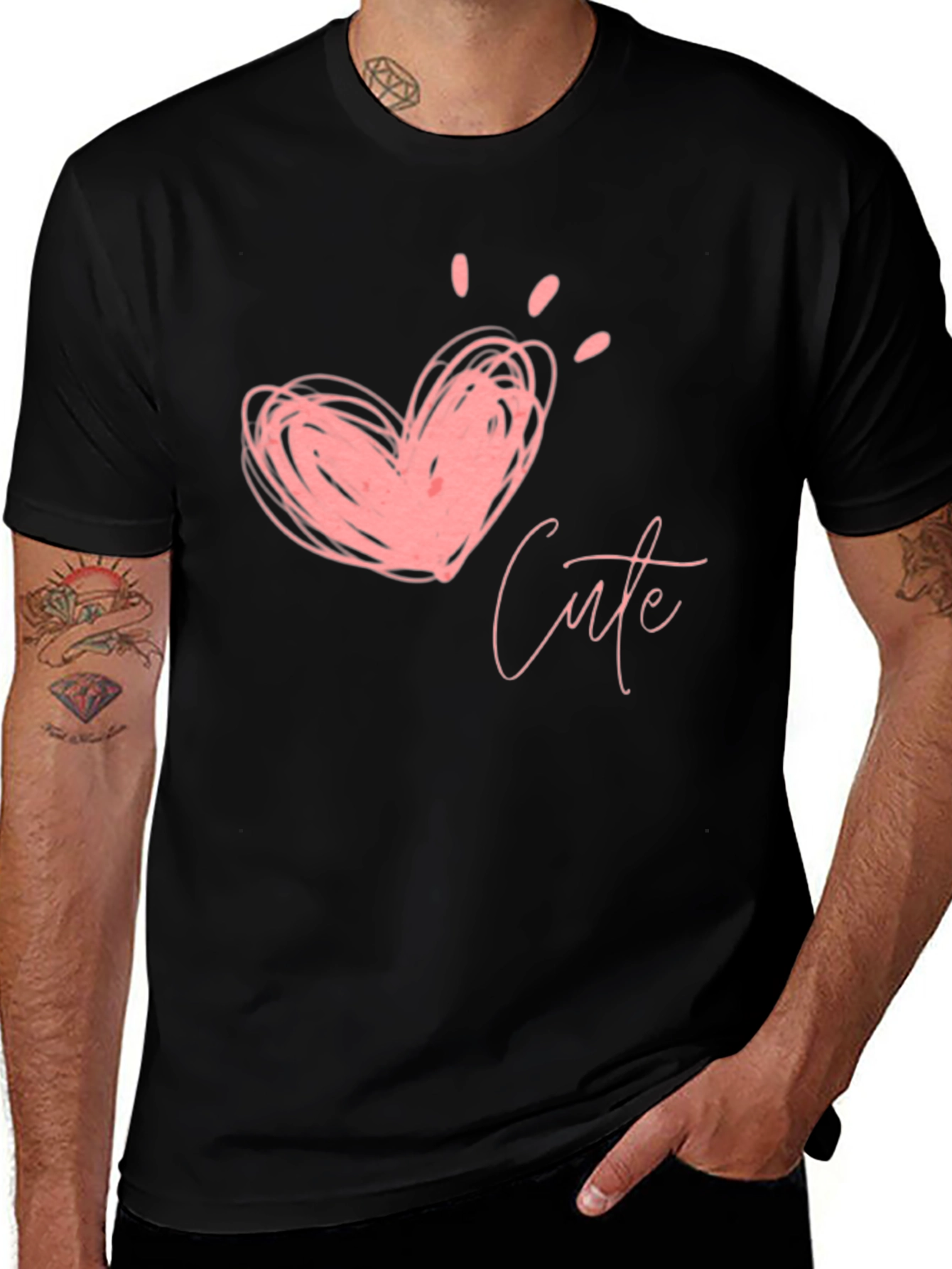 Variant 13 of Cute Heart Graphic T-Shirt - Stylish & Comfortable