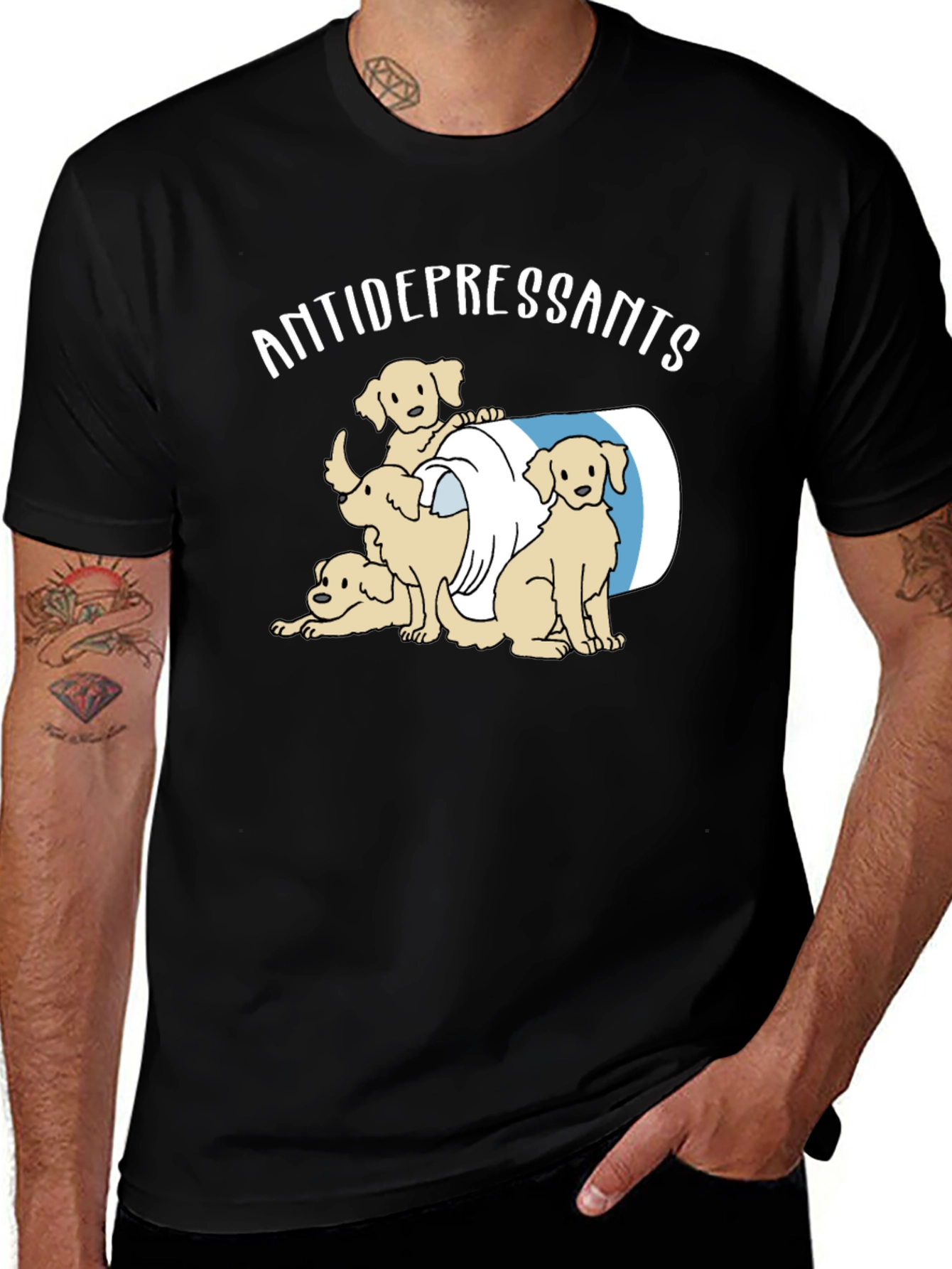 Variant 2 of Antidepressants Golden Retriever T-Shirt