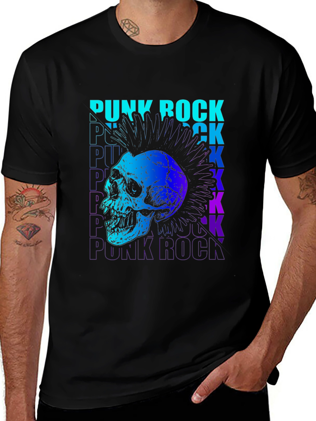 Variant 21 of Punk Rock Skull Graphic T-Shirt