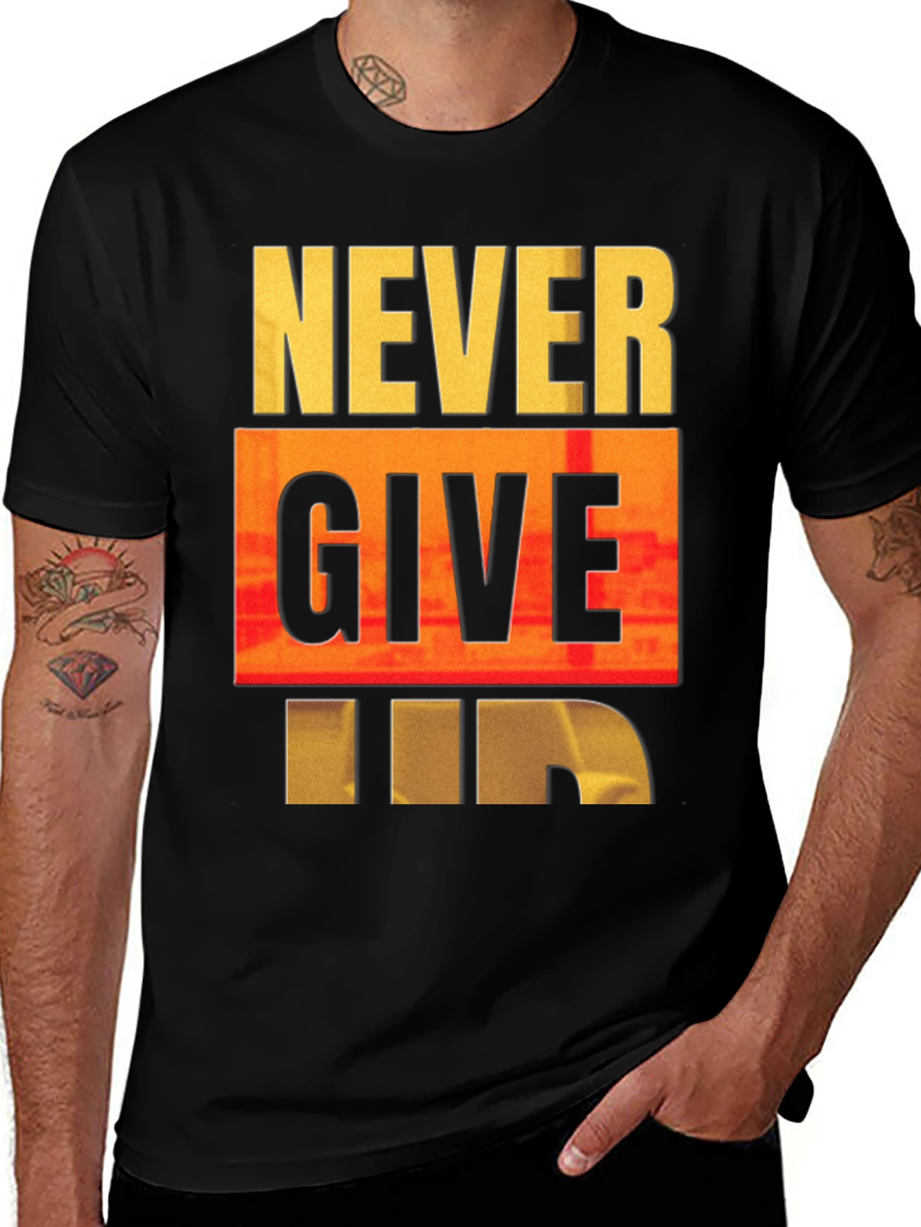 Variant 30 of Never Give In Graphic Tee