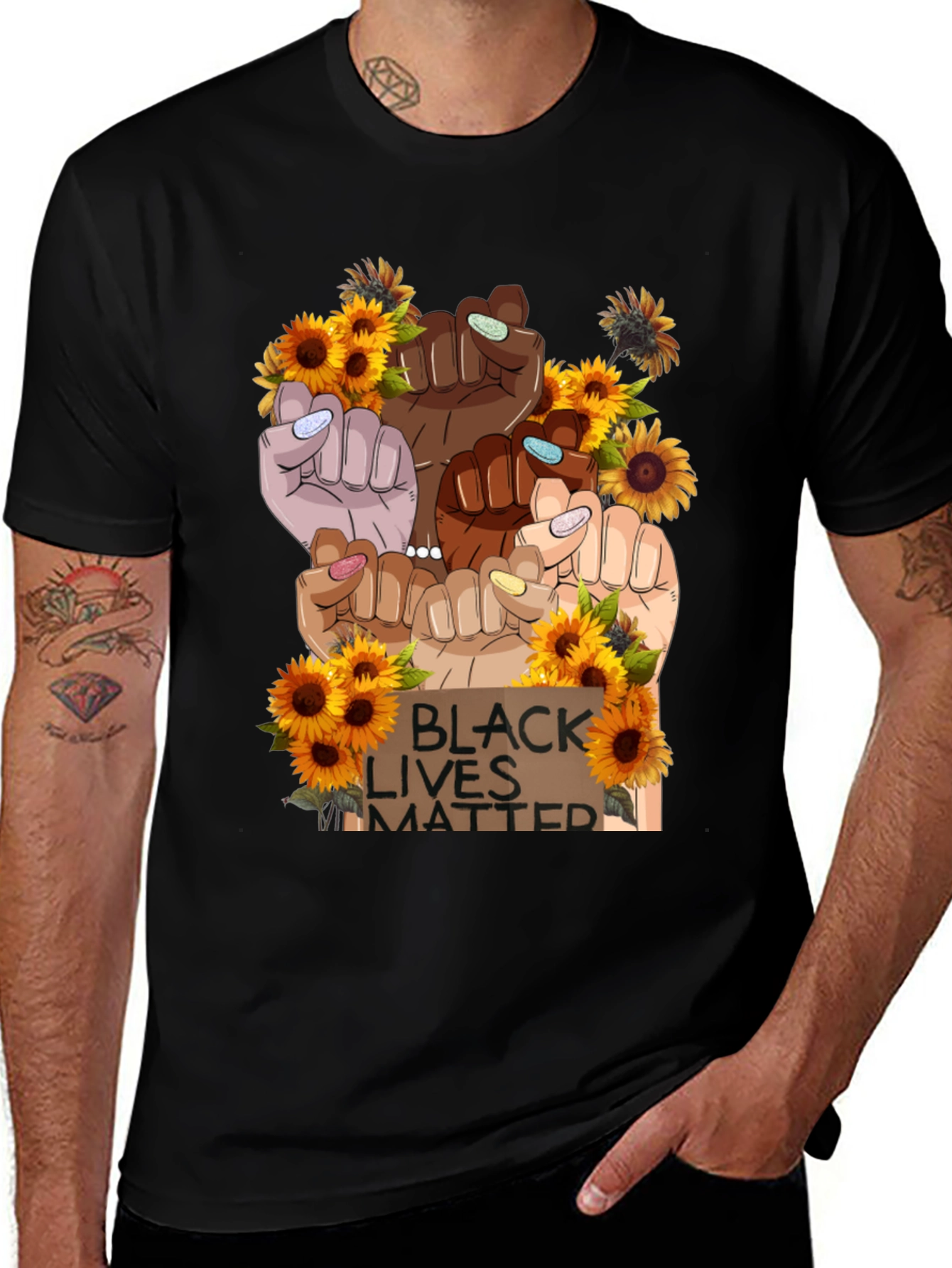 BLM Sunflower Graphic Tee