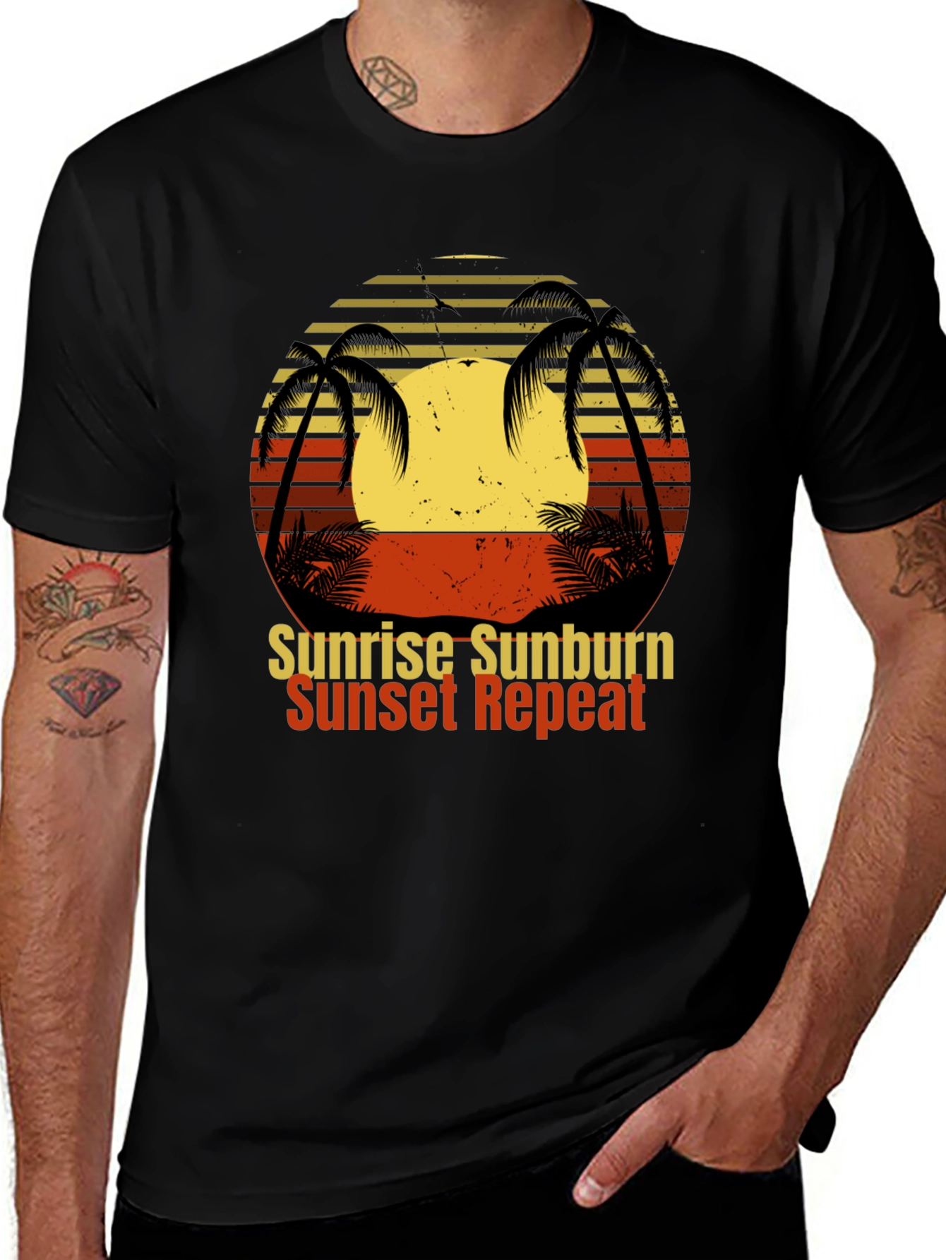 Variant 2 of Sunrise Sunburn Sunset Repeat T-Shirt