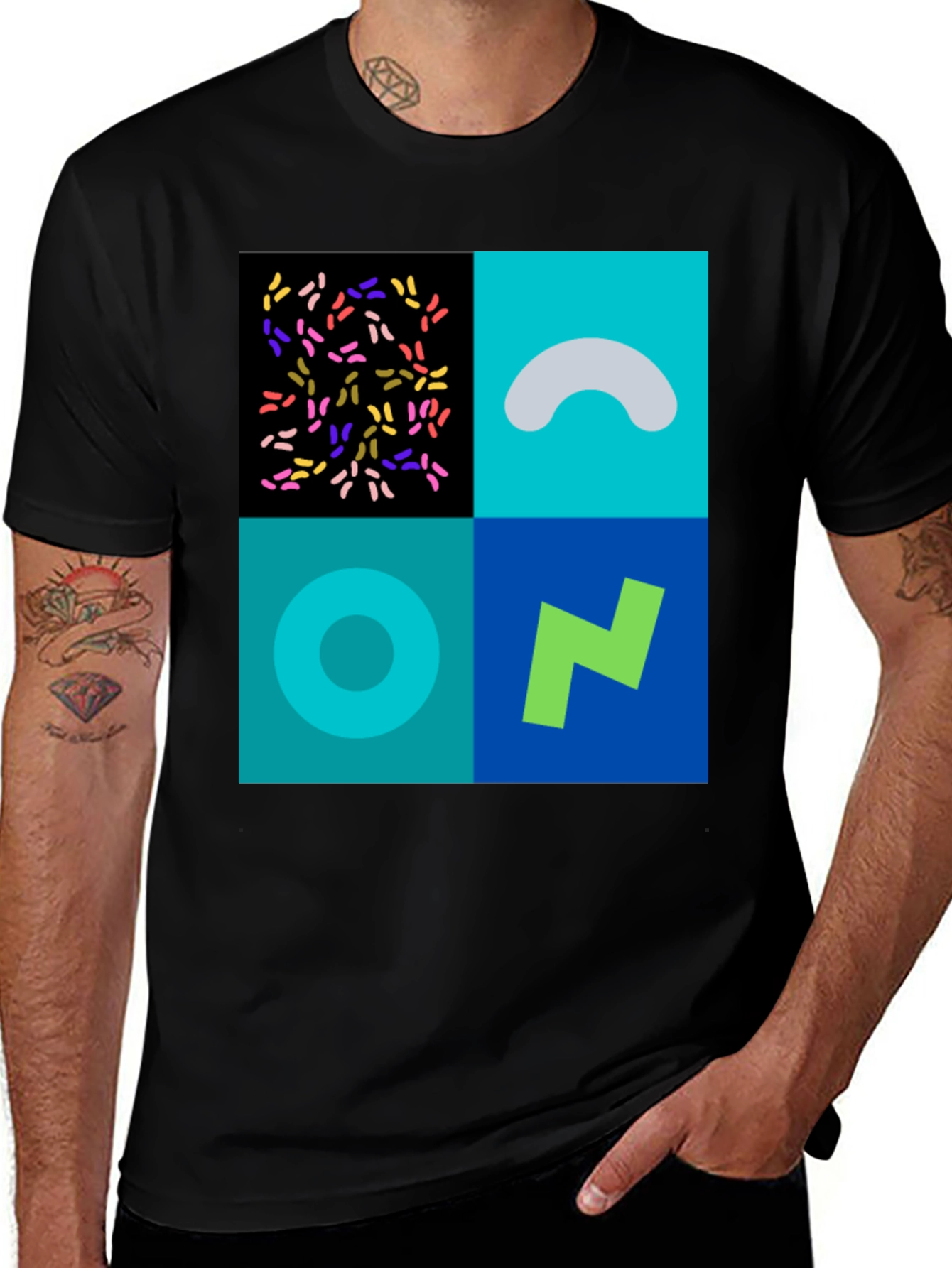 Variant 18 of Abstract Art Graphic Tee - Modern Design