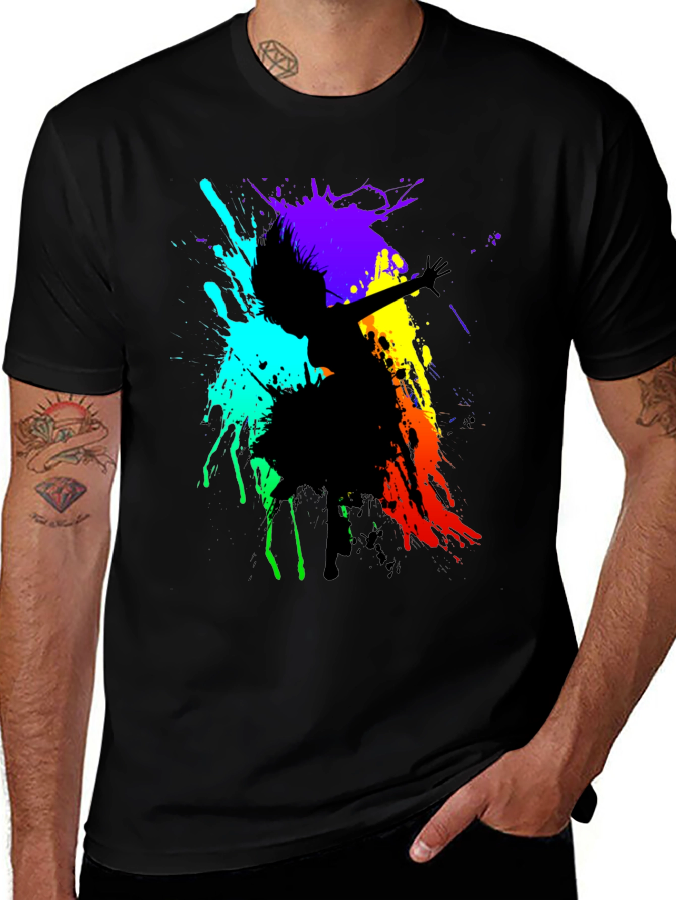 Variant 28 of Colorful Dancer T-Shirt - Black