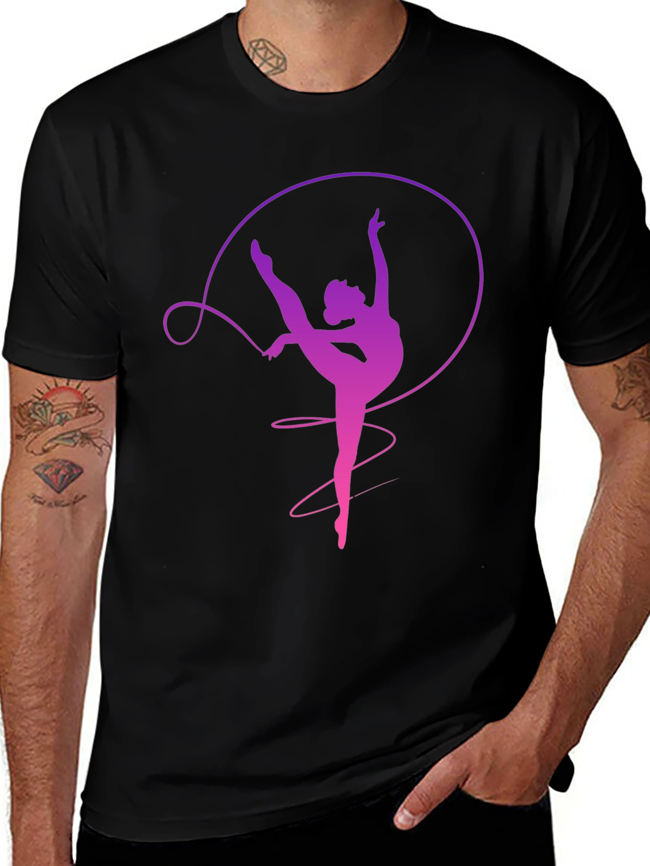 Variant 3 of Gymnast Ribbon T-Shirt, Dancer Graphic Tee