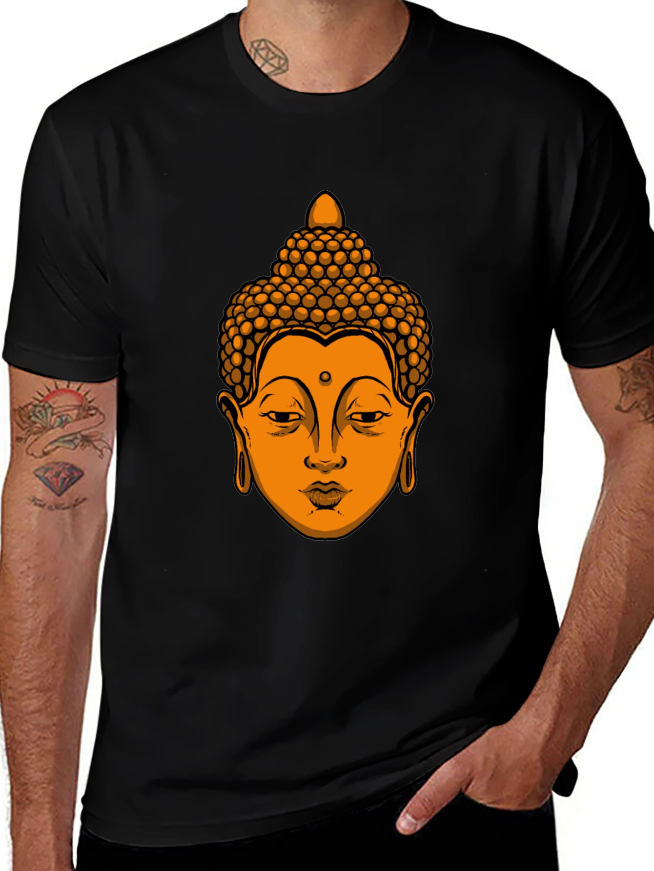 Buddha Graphic Tee - Mens Black T-Shirt