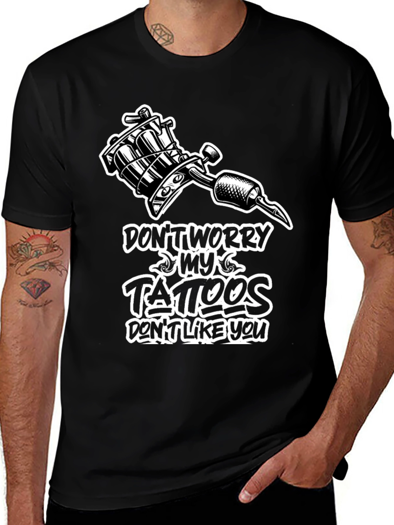 Tattoo Machine Graphic Tee - Don't Worry