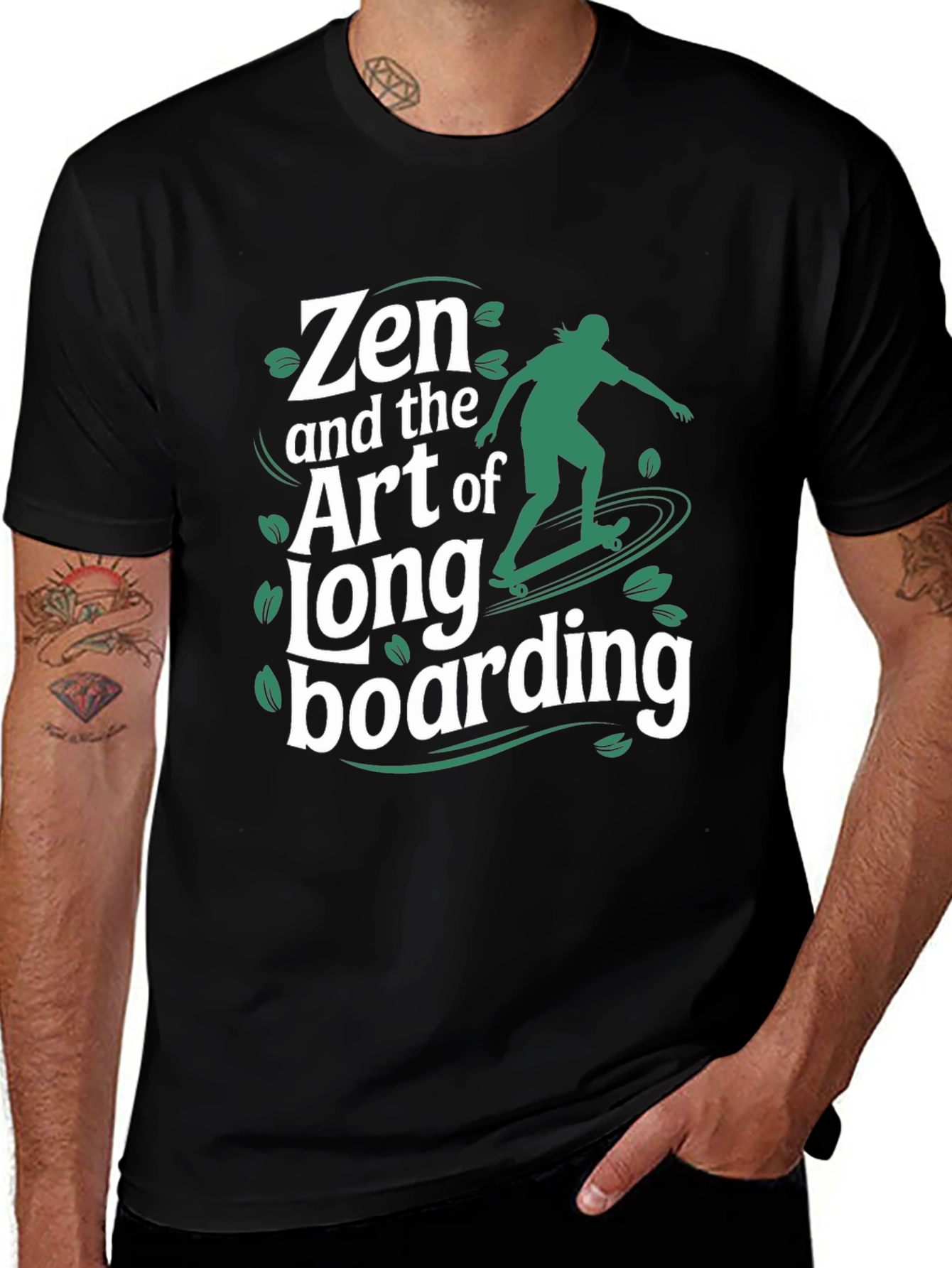 Variant 27 of Zen & the Art of Longboarding Graphic T-Shirt