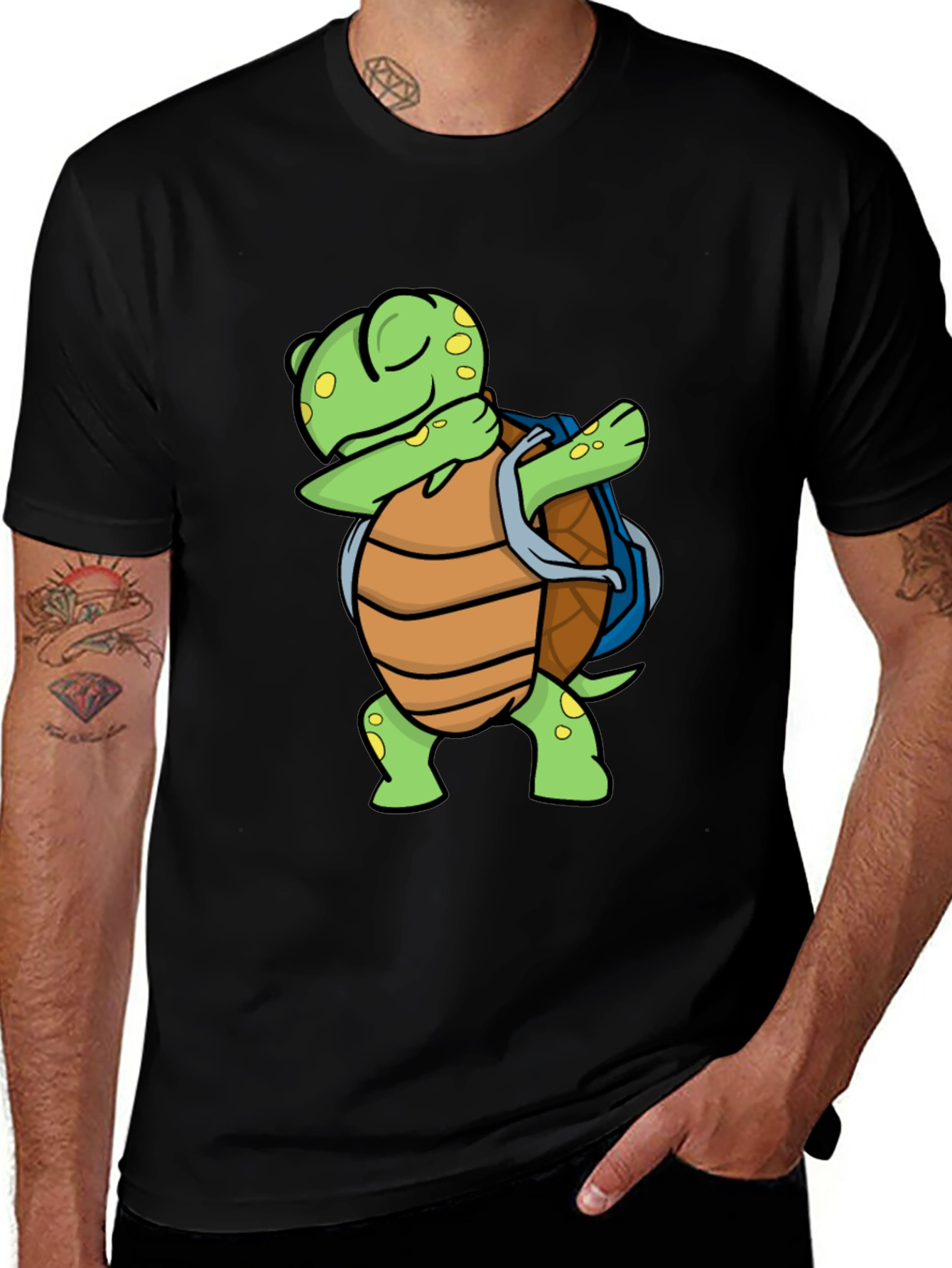 Variant 6 of Dabbing Turtle Graphic Tee
