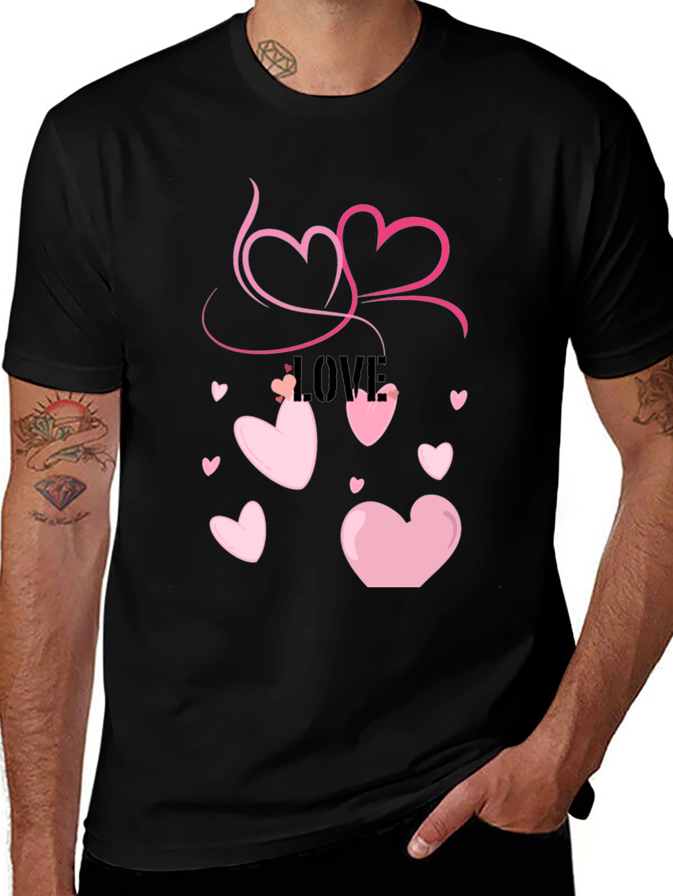 Variant 10 of Love Heart Graphic Tee - Valentine's Day